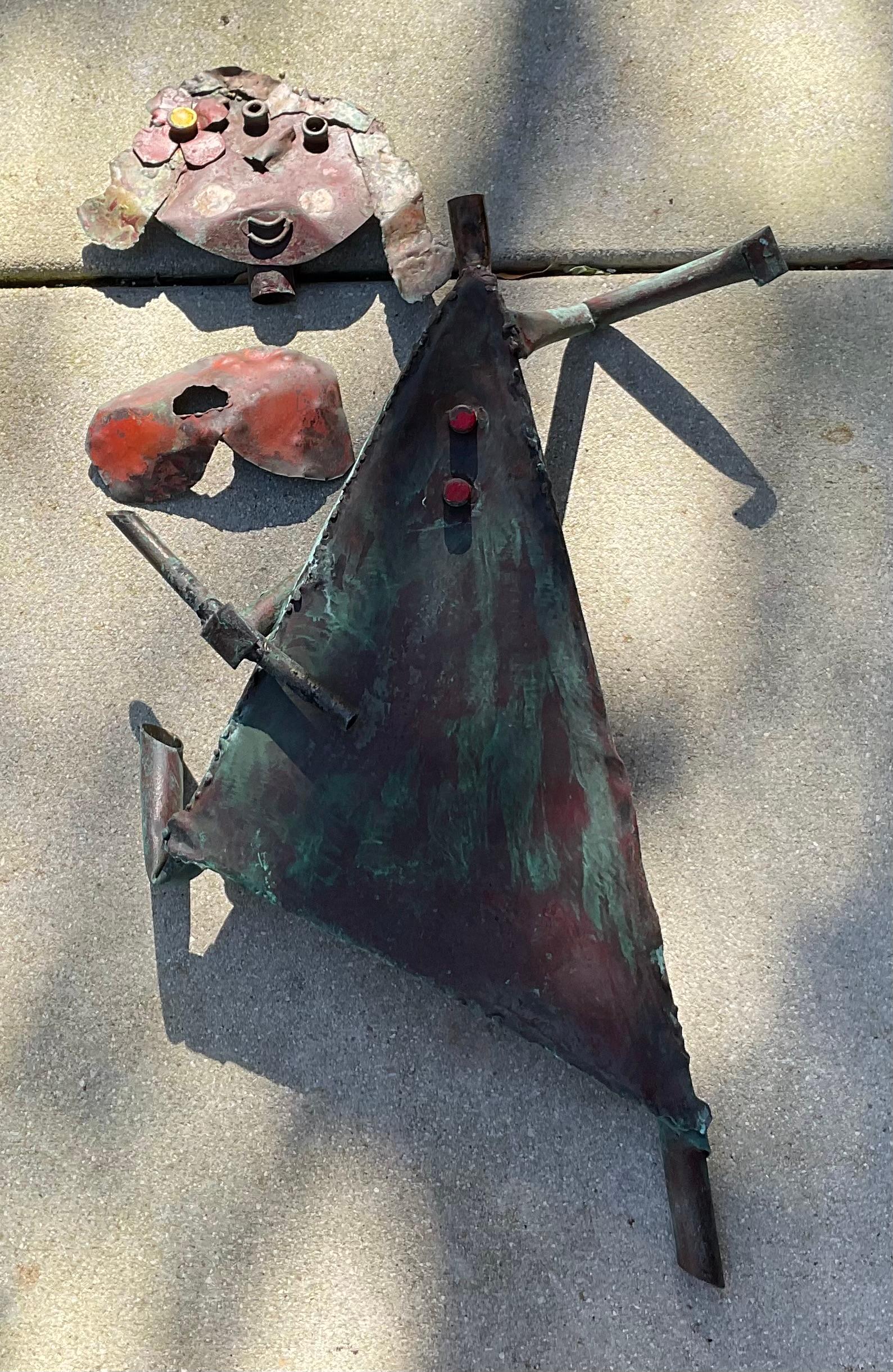 Funky Copper Sculpture by Peter Otfinoski For Sale 7