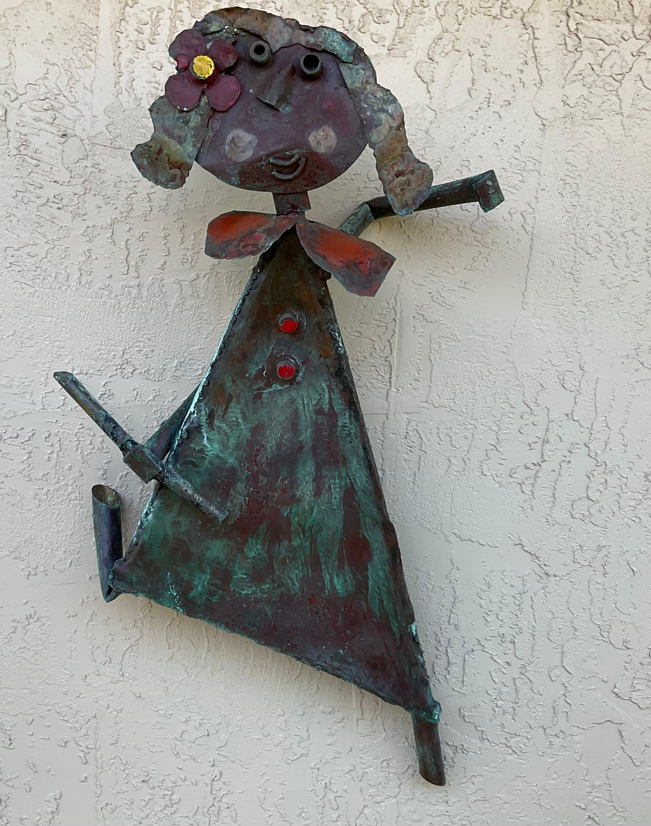 Funky Copper Sculpture by Peter Otfinoski For Sale 9
