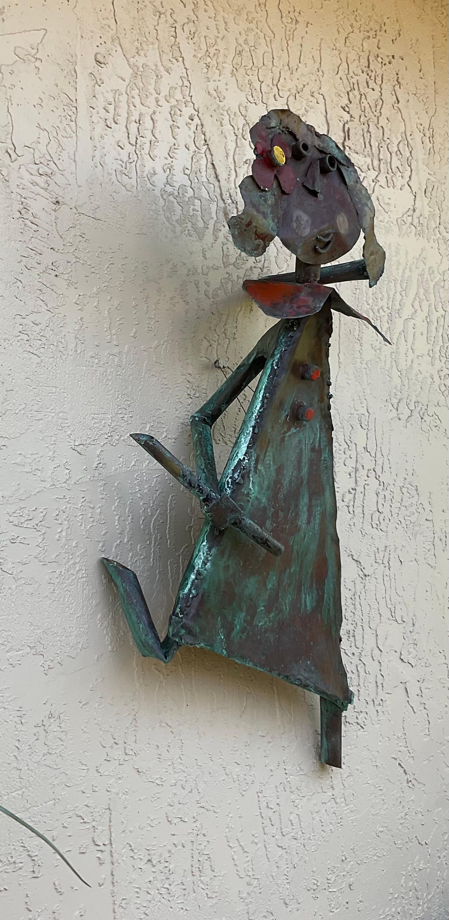 20th Century Funky Copper Sculpture by Peter Otfinoski For Sale