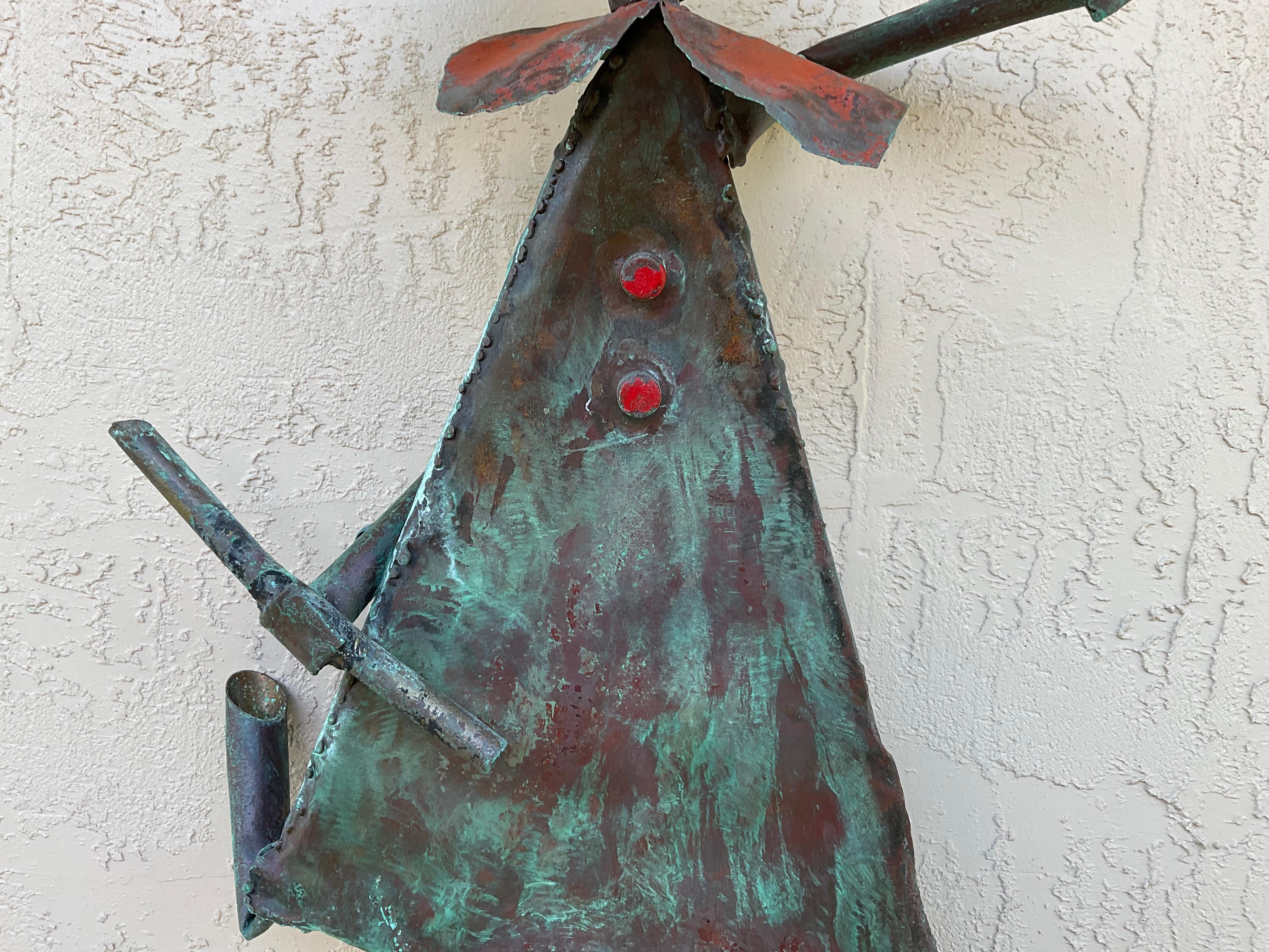 Funky Copper Sculpture by Peter Otfinoski For Sale 3