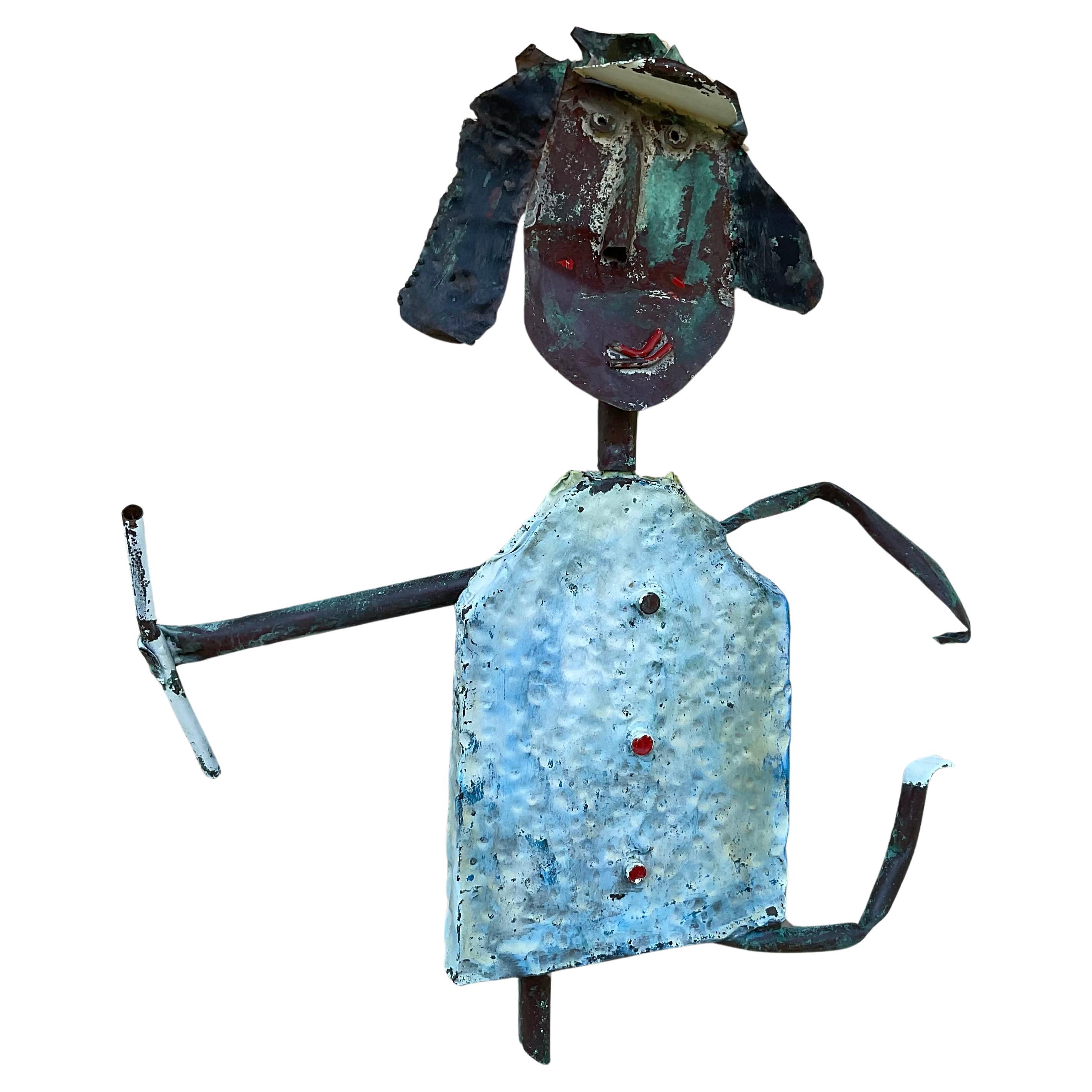 Funky Copper Sculpture by Peter Otfinoski For Sale