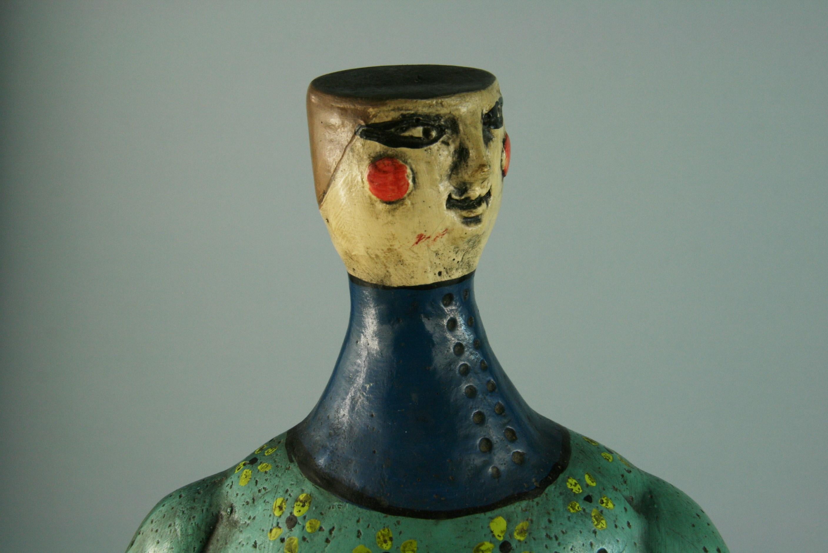 Late 20th Century Funky Englishman Figurative Folk Art Sculpture