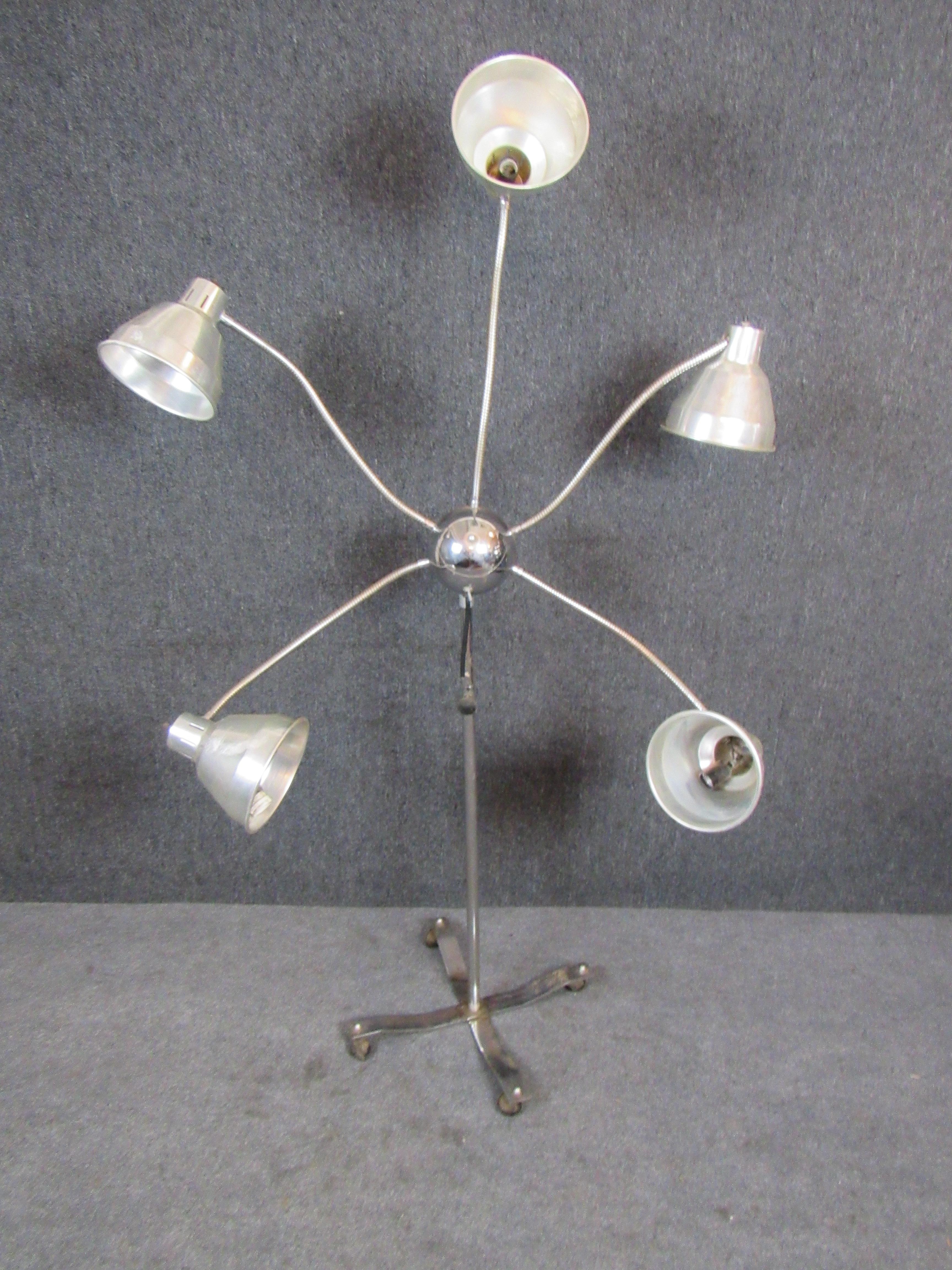 Funky Five-Headed Gooseneck Lamp For Sale 9