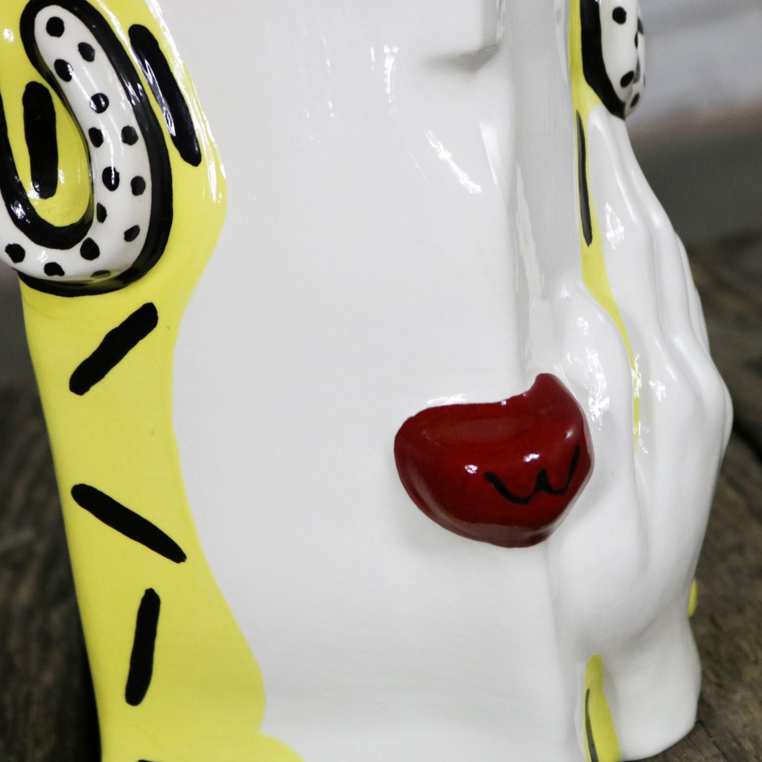 Funky Fun Face Ceramic Cookie Jar by Jerilynn Babroff 5