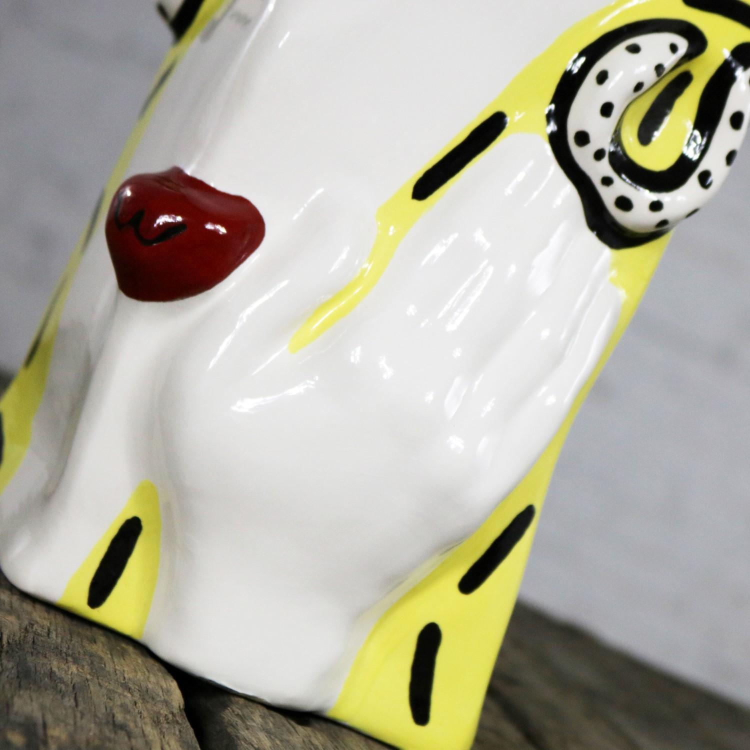 Funky Fun Face Ceramic Cookie Jar by Jerilynn Babroff 6