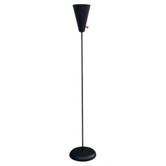 Funky Mid Century Modern Black Enamel Floor Lamp by David Wurster for Raymor