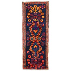 Mini tapis turc du 20e siècle Funky Orange Pop