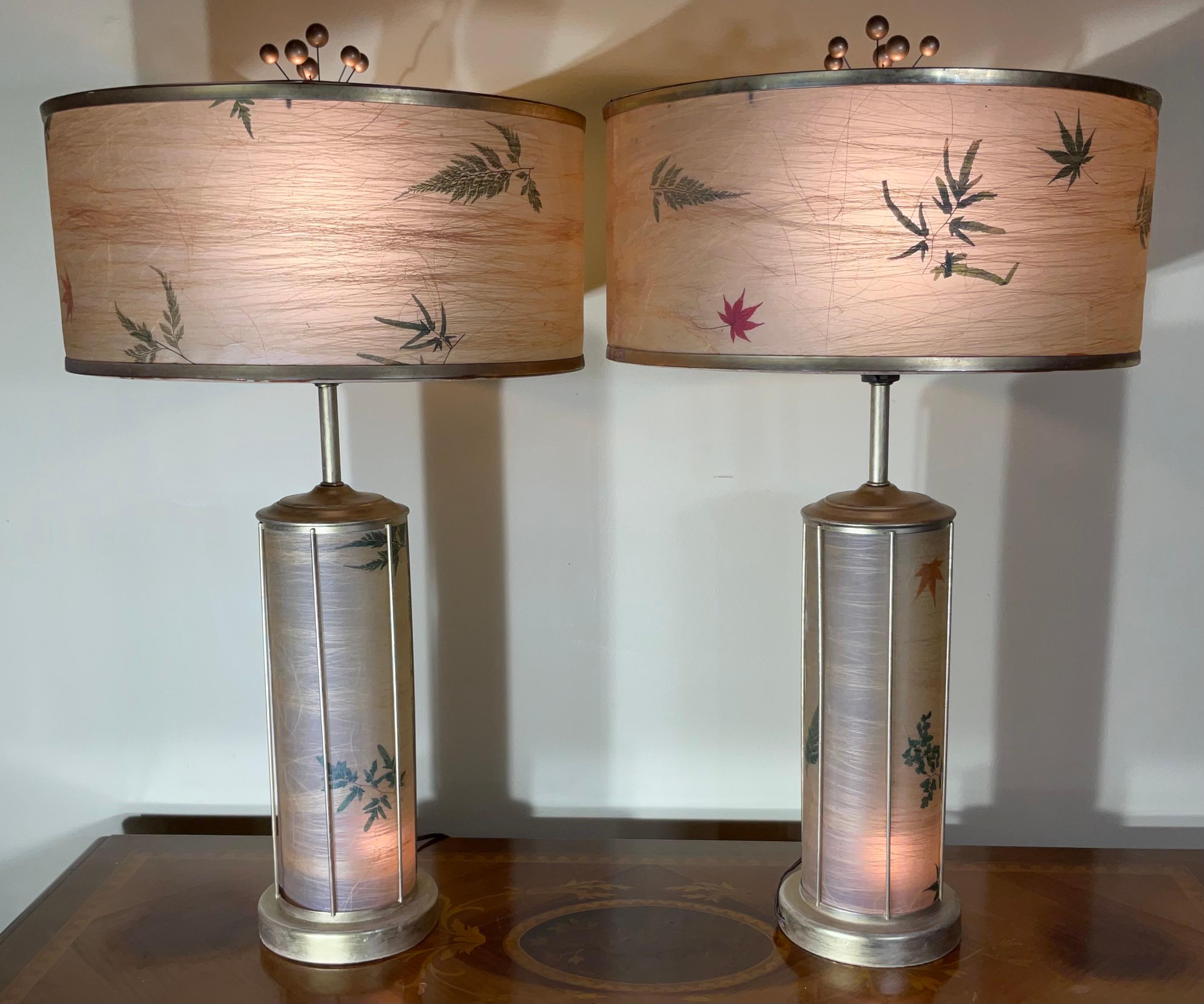 Funky Paar asiatisch inspirierte Mid-Century-Modern-Tischlampen – einzigartiges Design im Zustand „Gut“ im Angebot in Delray Beach, FL