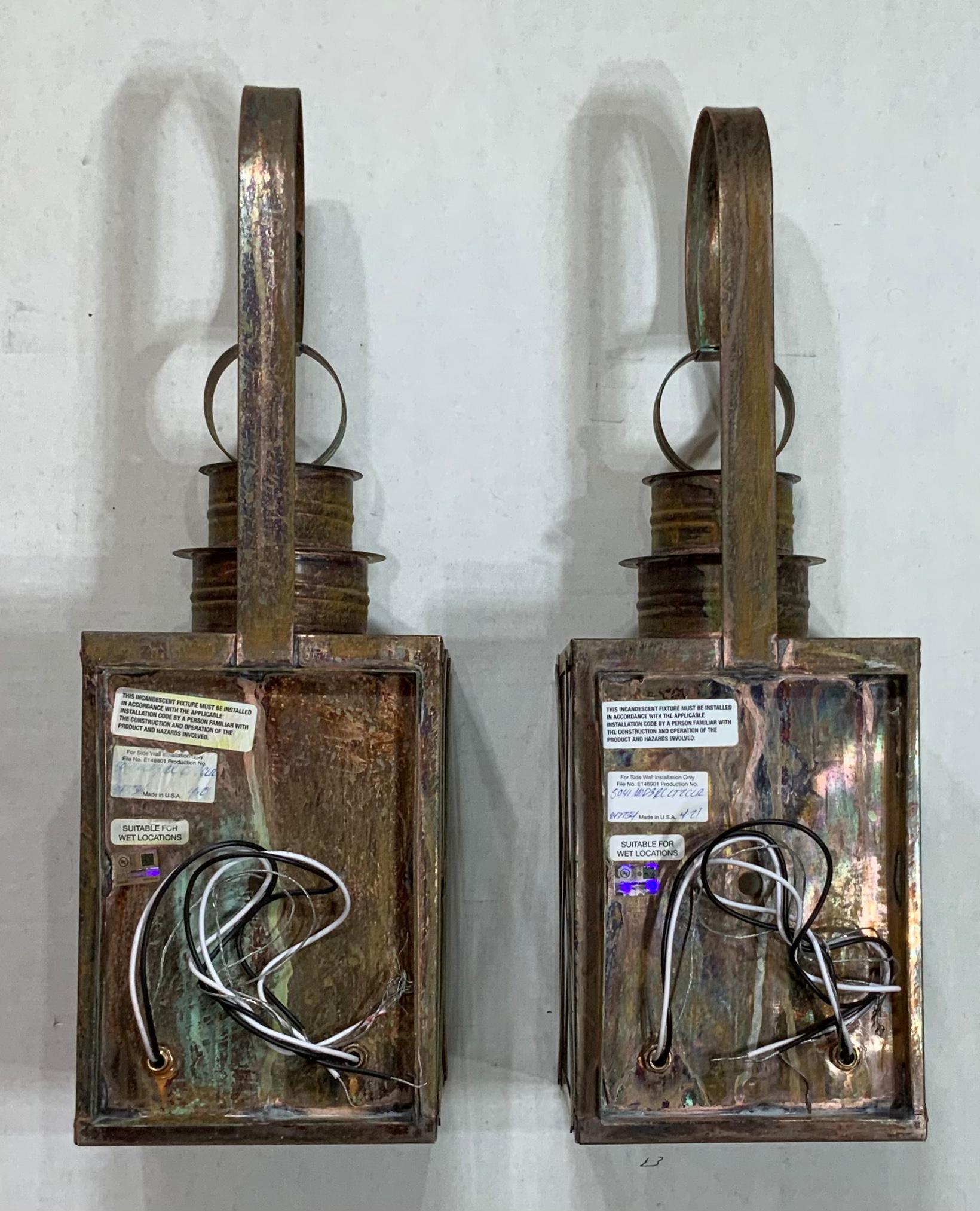Funky Pair of Solid Copper Wall Lantern 2
