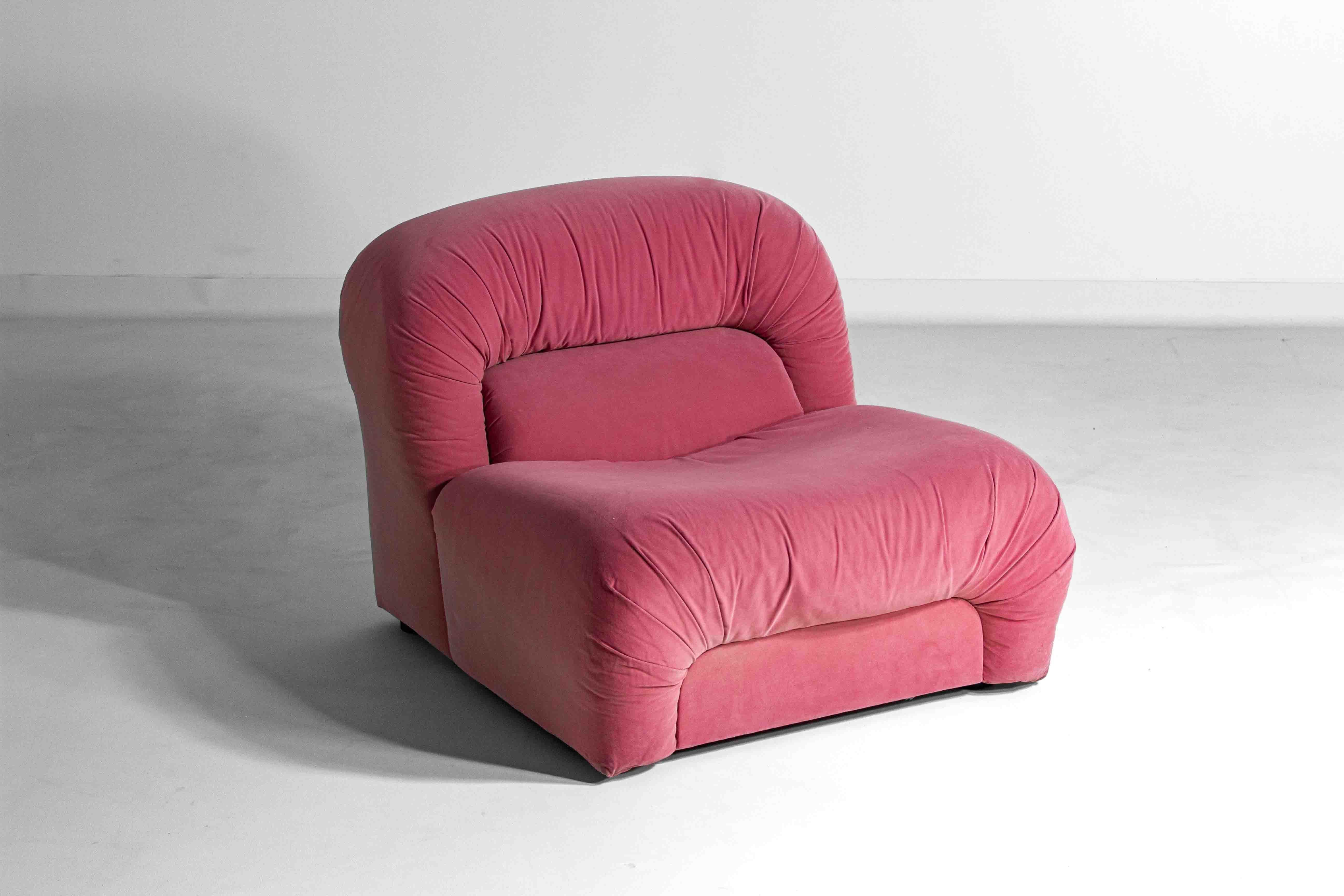 Funky pink modular sofa, Italy 1970s 6