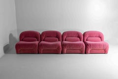 Funky pink modular sofa, Italy 1970s