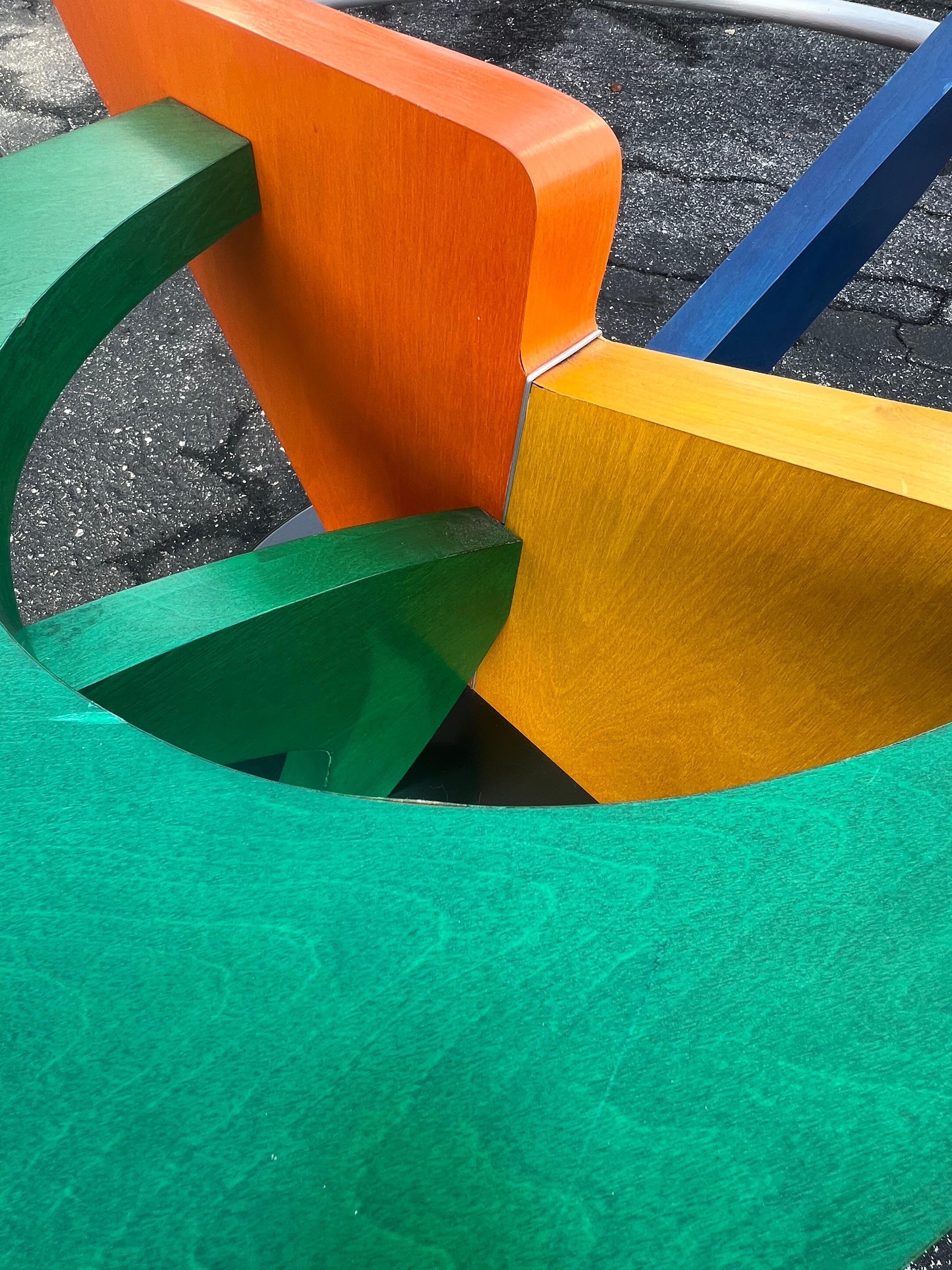 Table basse colorée post-moderne funky, vers 1990 en vente 3