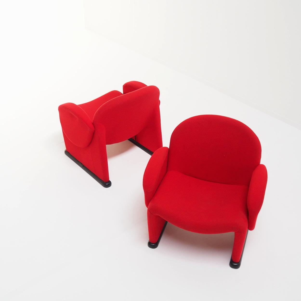 Funky Rote Stühle aus den 70er-Jahren im Stil von Pierre Paulin (Niederländisch) im Angebot