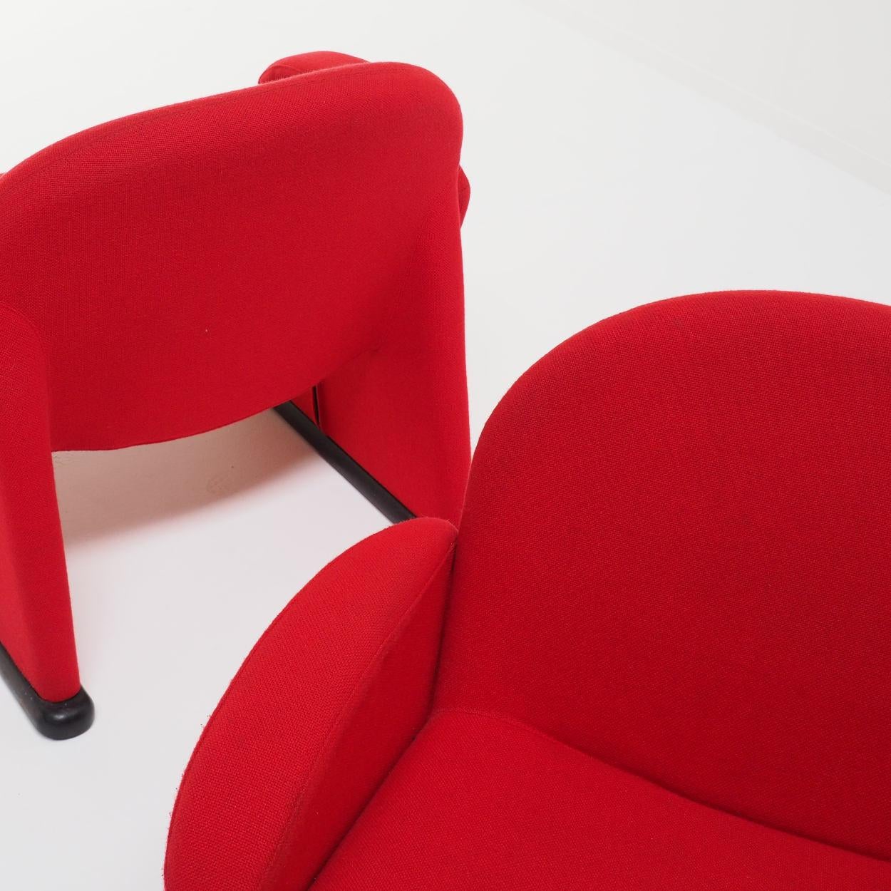 Late 20th Century Funky Red Chairs from the 70s, Pierre Paulin Style For Sale