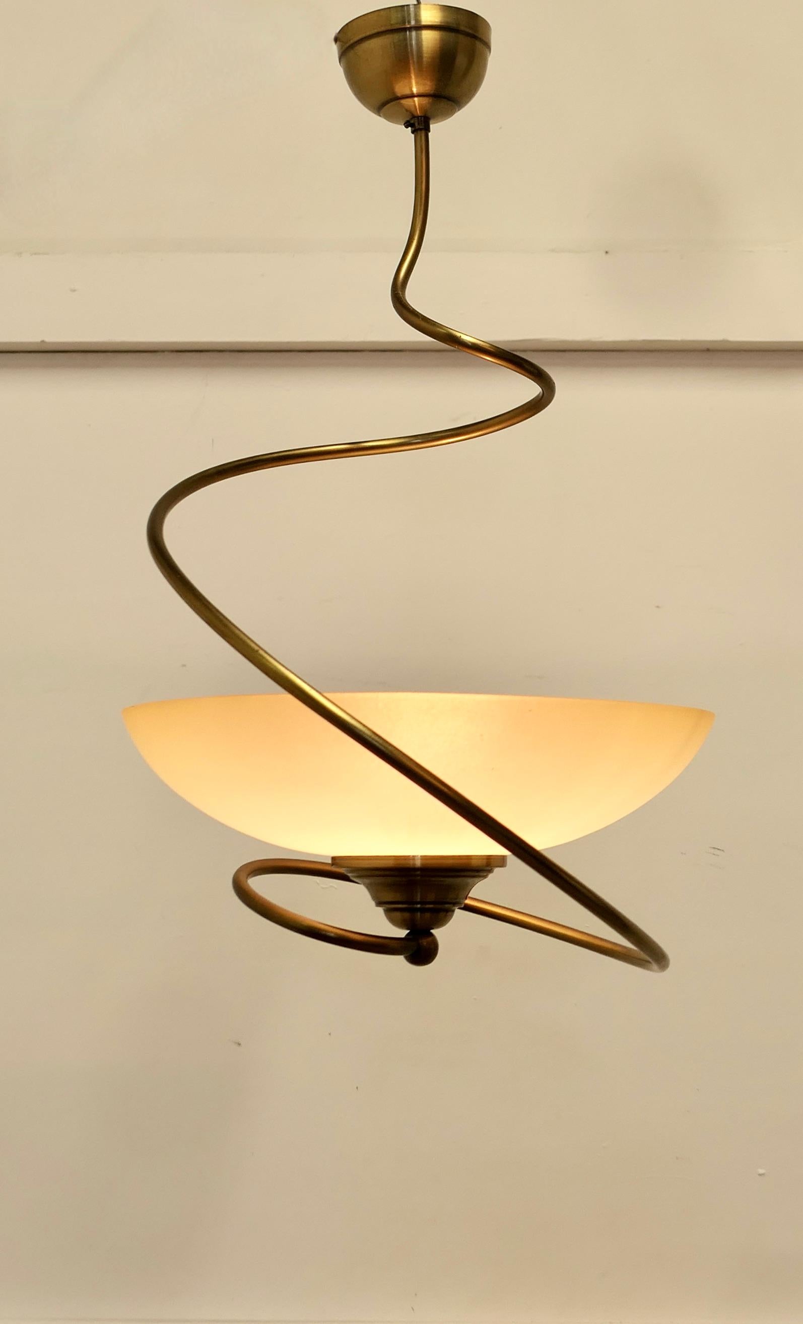 Funky Retro Corkscrew Spring Ceiling Light   A Crazy piece In Good Condition In Godshill, Isle of Wight