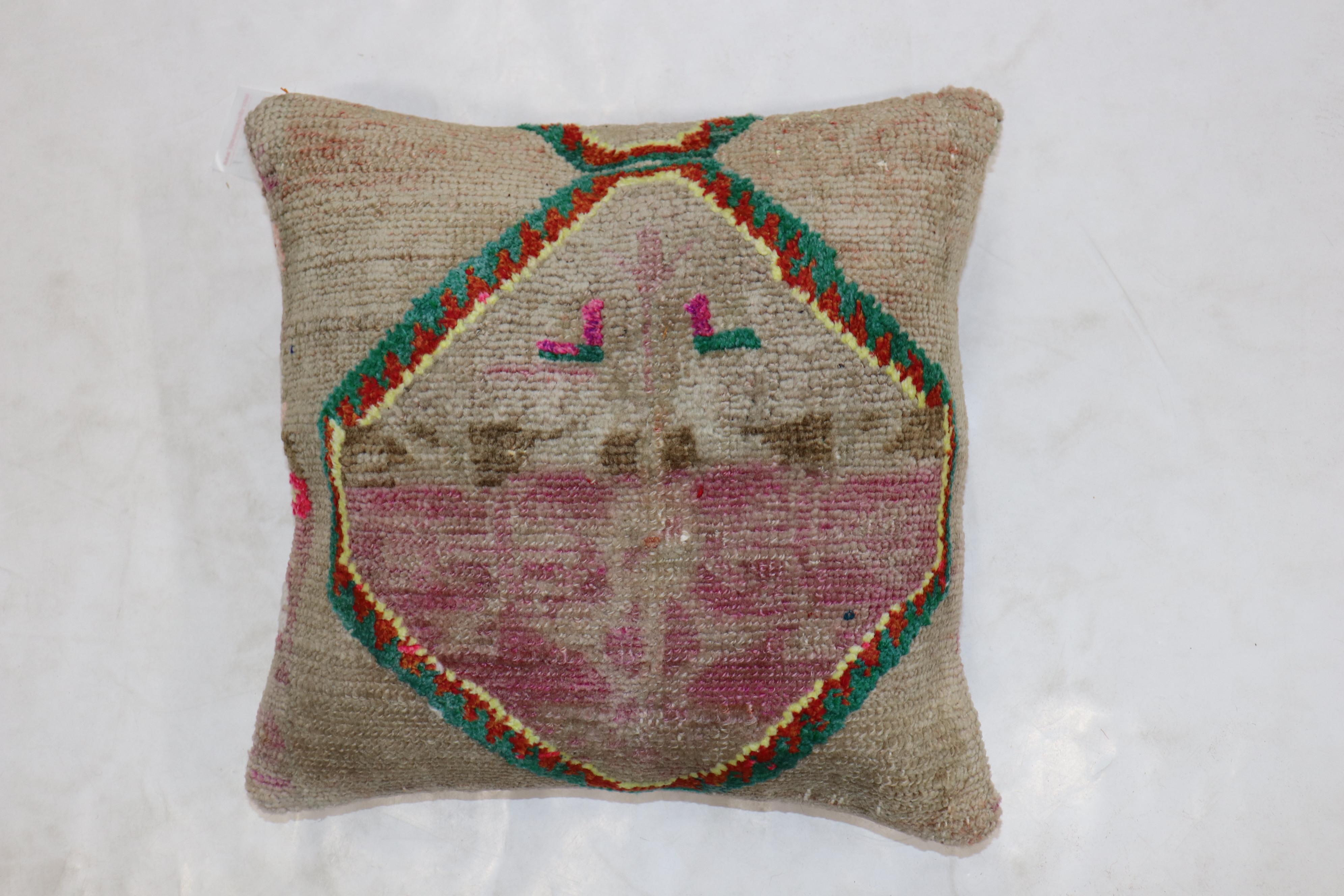 Adirondack Funky Turkish Medallion Rug Pillow For Sale