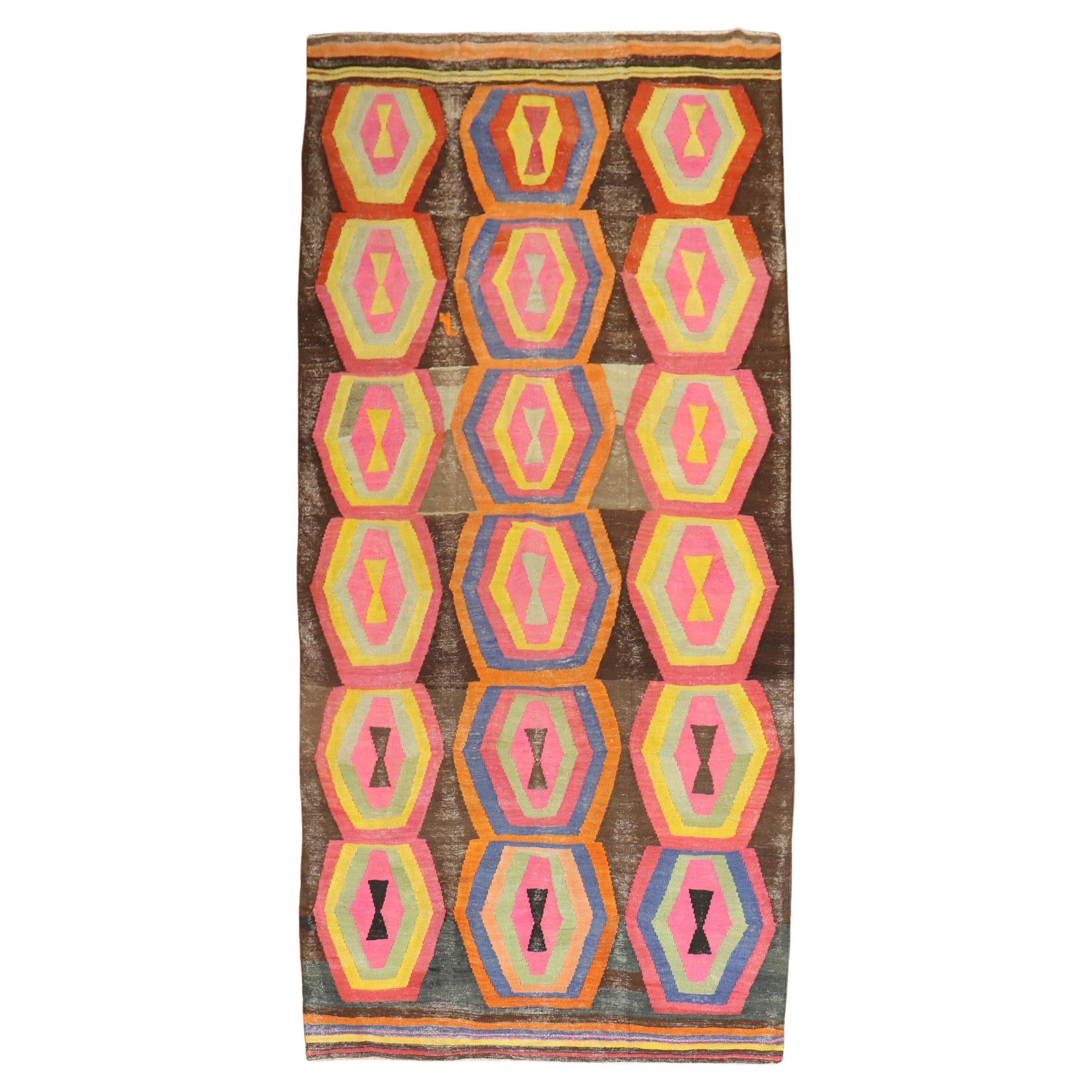 Divertido Kilim Turco Vintage Tamaño Galería