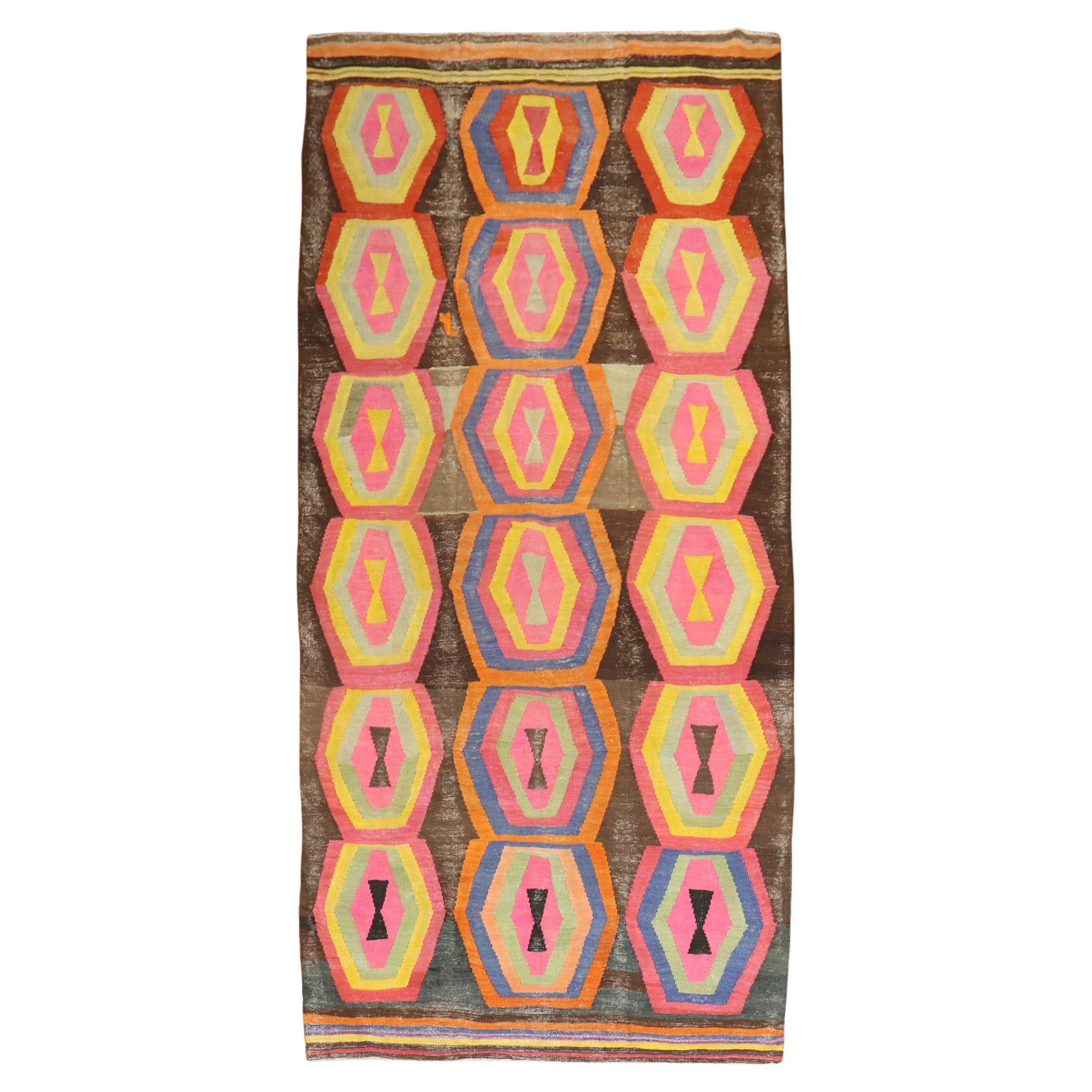 Galerie turque Kilim Funky Vintage Taille 