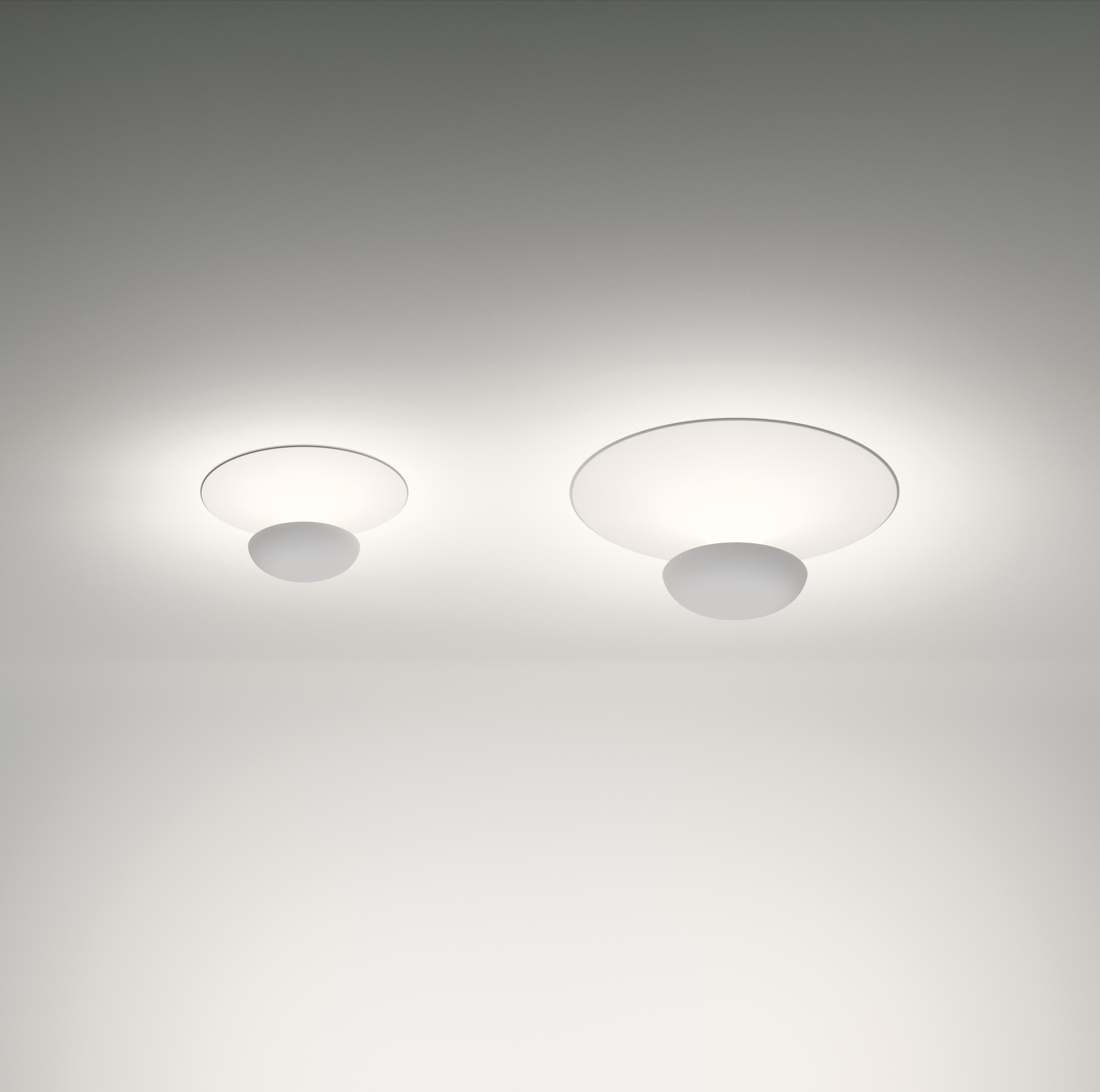 Modern Funnel LED Ceiling/Wall Light in Matte White For Sale