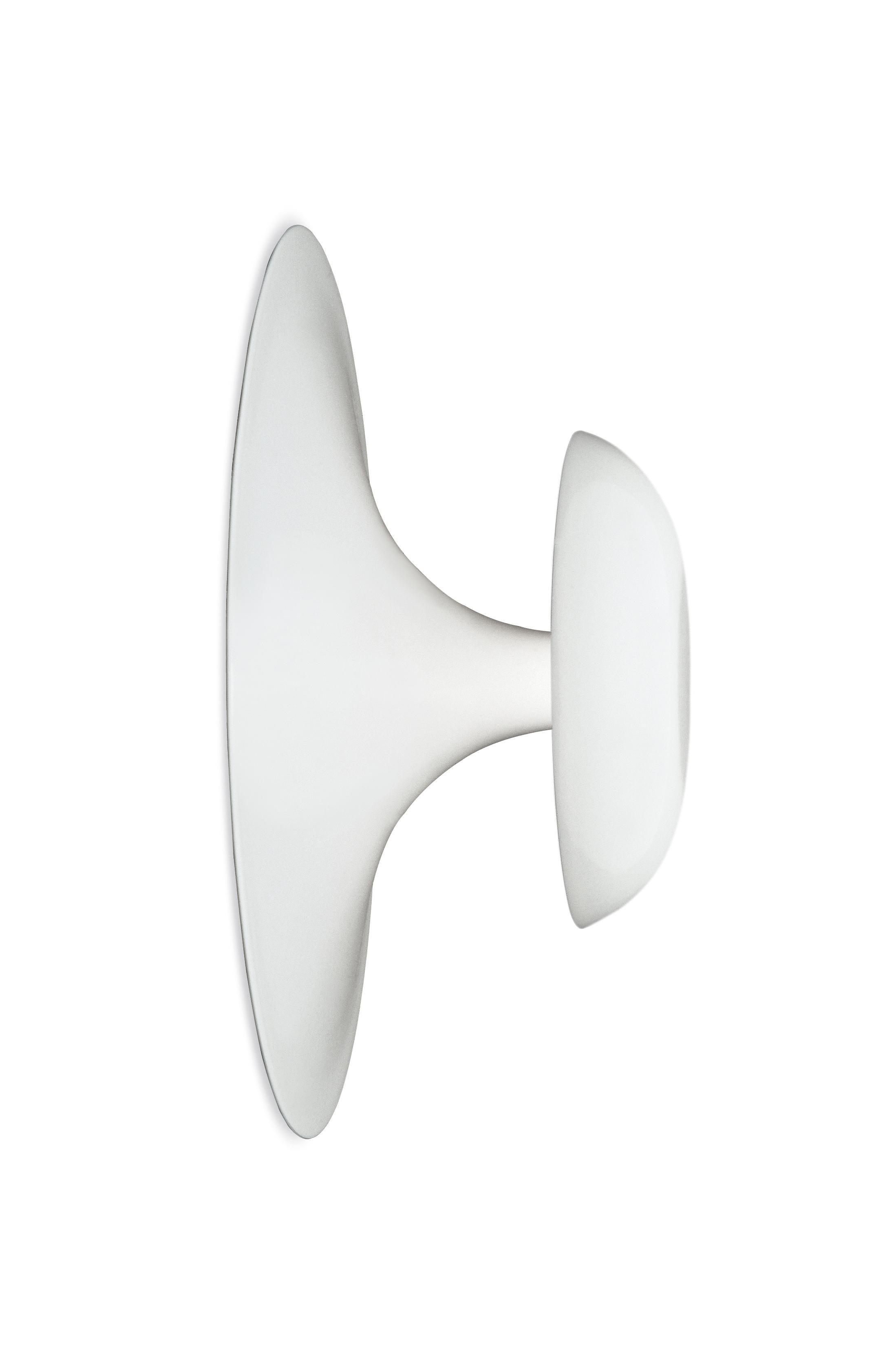 Funnel LED Ceiling/Wall Light in Matte White In New Condition For Sale In New York, NY