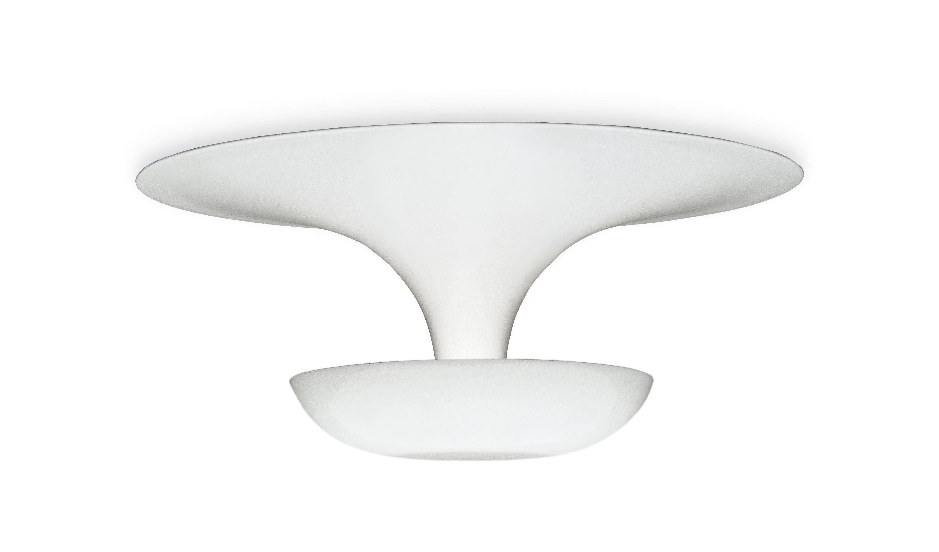 Contemporary Funnel LED Ceiling/Wall Light in Matte White For Sale