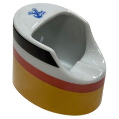 Funnel Steam Ship Ceramic Ashtray by Walküre Porcelain
