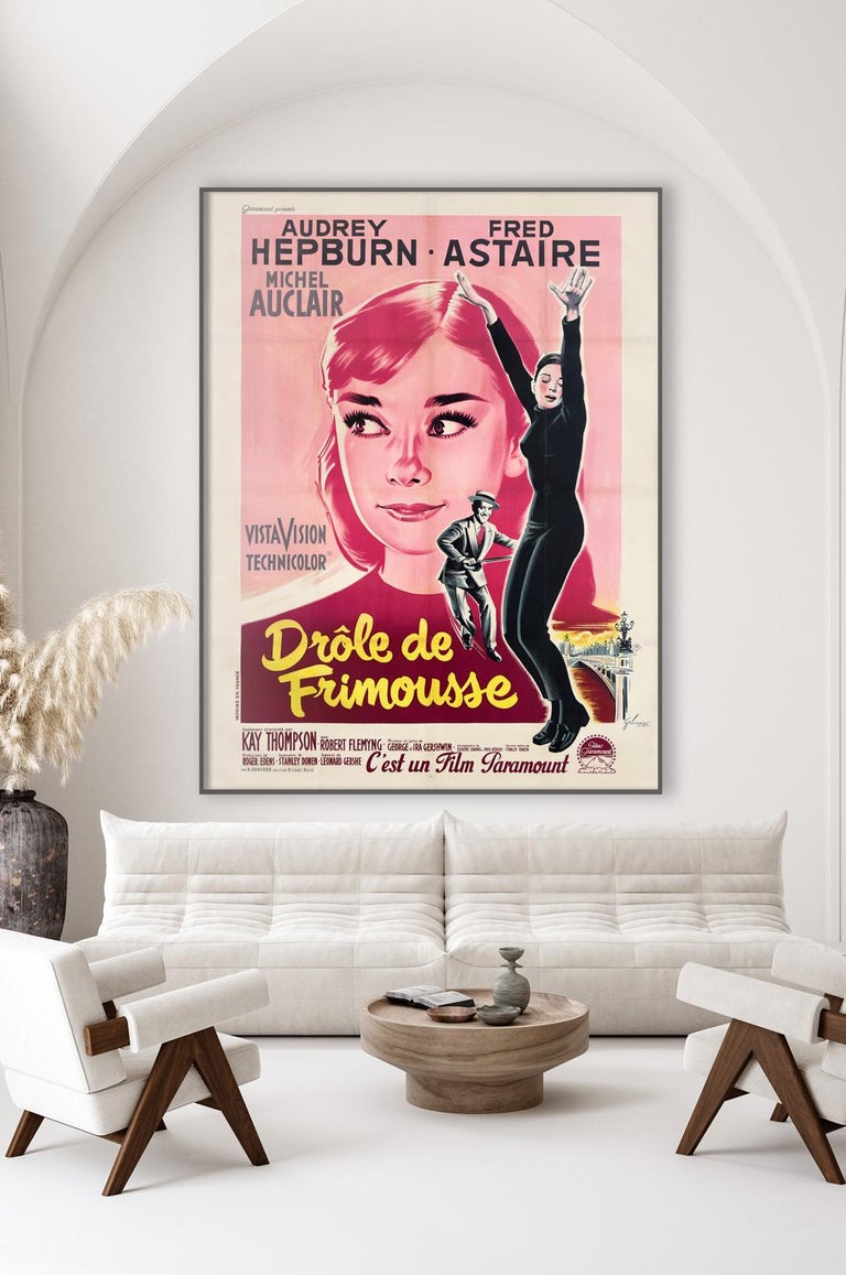 Funny Face 1957 French Grande Film Poster, Boris Grinsson For Sale at  1stDibs, image size:768x1157