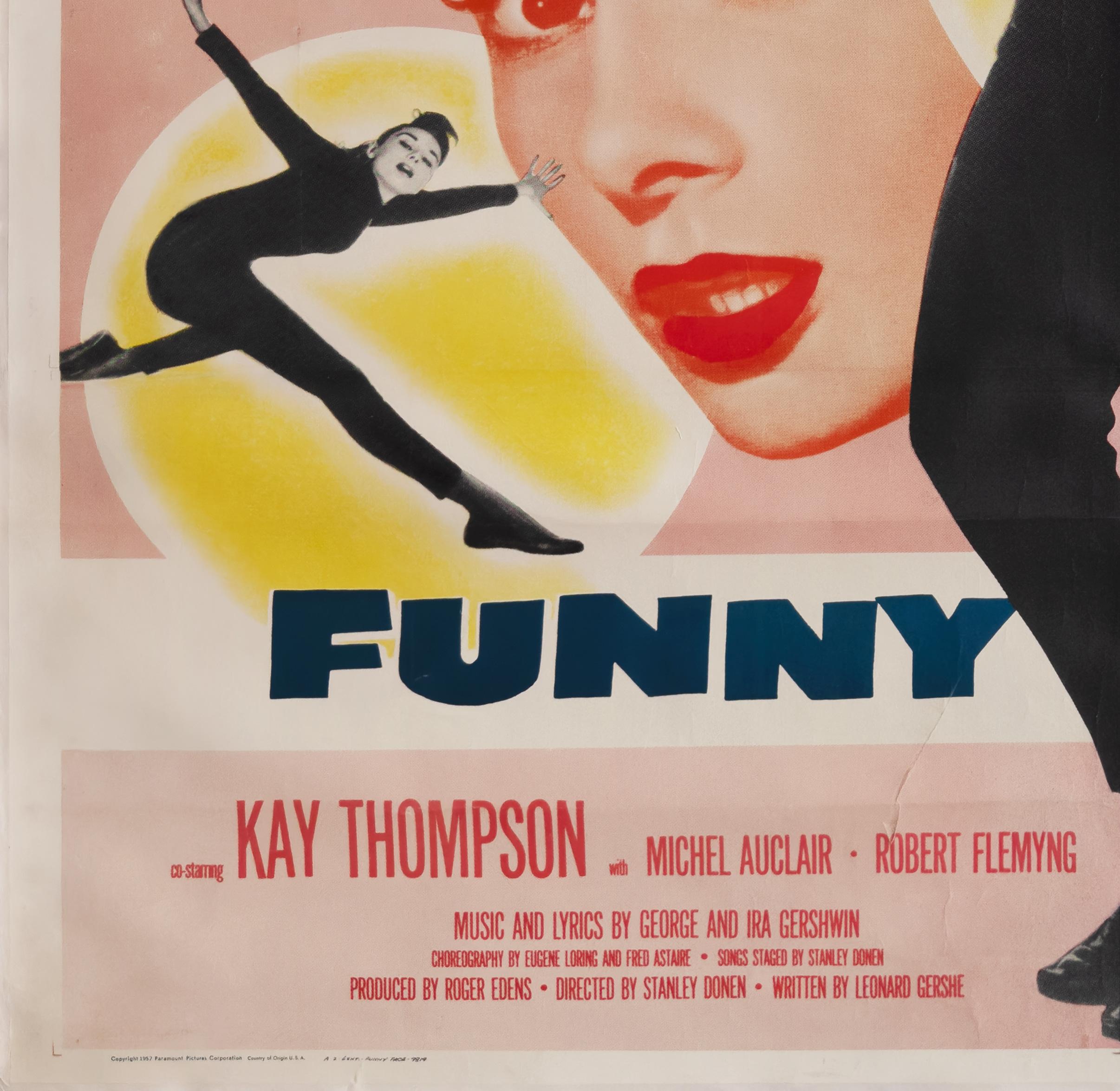 20th Century Funny Face 1957 US 6 Sheet Film Poster For Sale
