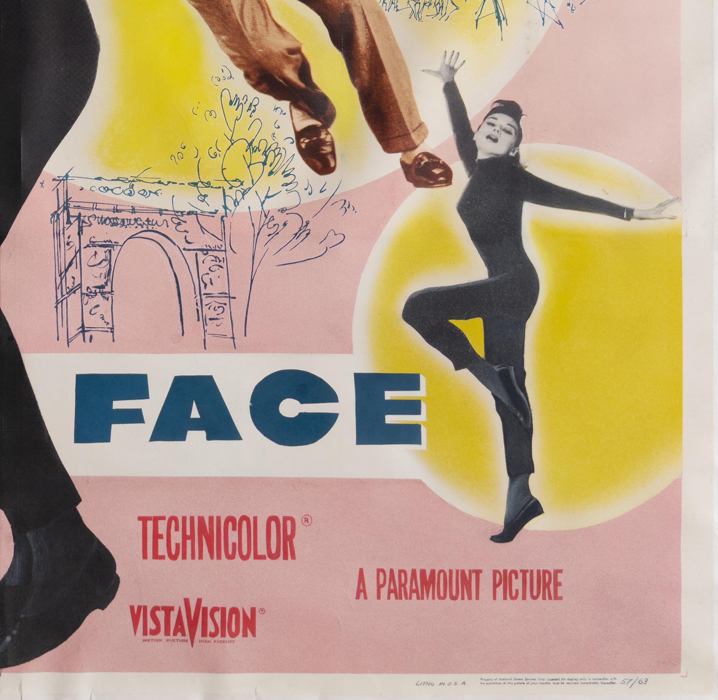 Funny Face 1957 US 6-Blatt-Filmplakat (Leinen) im Angebot