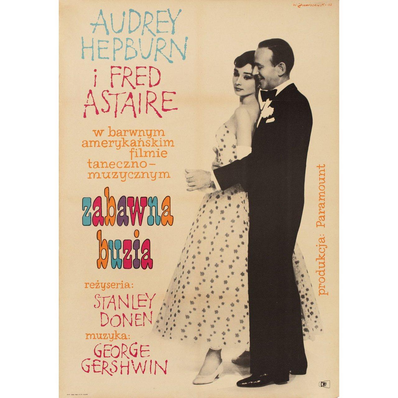 Affiche A1 polonaise du film « Funny Face », 1962 État moyen - En vente à New York, NY