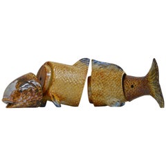 Vintage Funny Fish Puzzel, Carp in 4 Pieces, Denmark