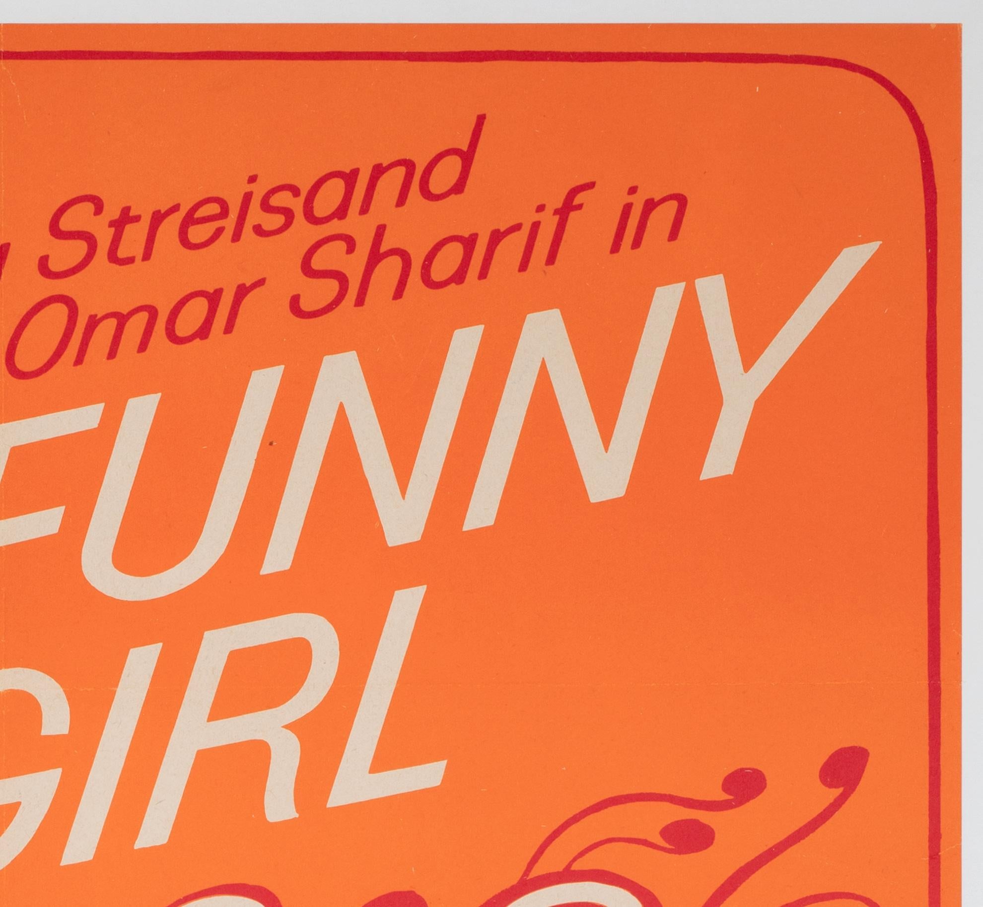 Funny Girl 1970 Ostdeutscher A1 Film Filmplakat, Roeder im Zustand „Gut“ im Angebot in Bath, Somerset