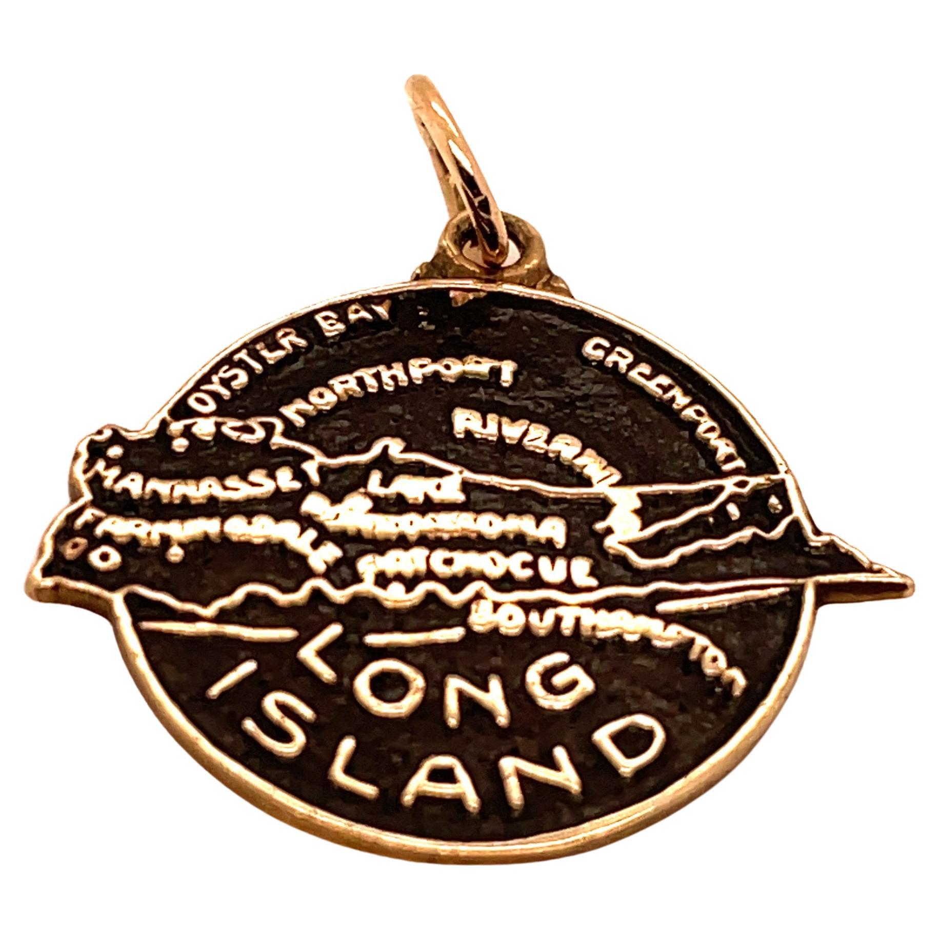 Funny Gold Long Island Charm For Sale