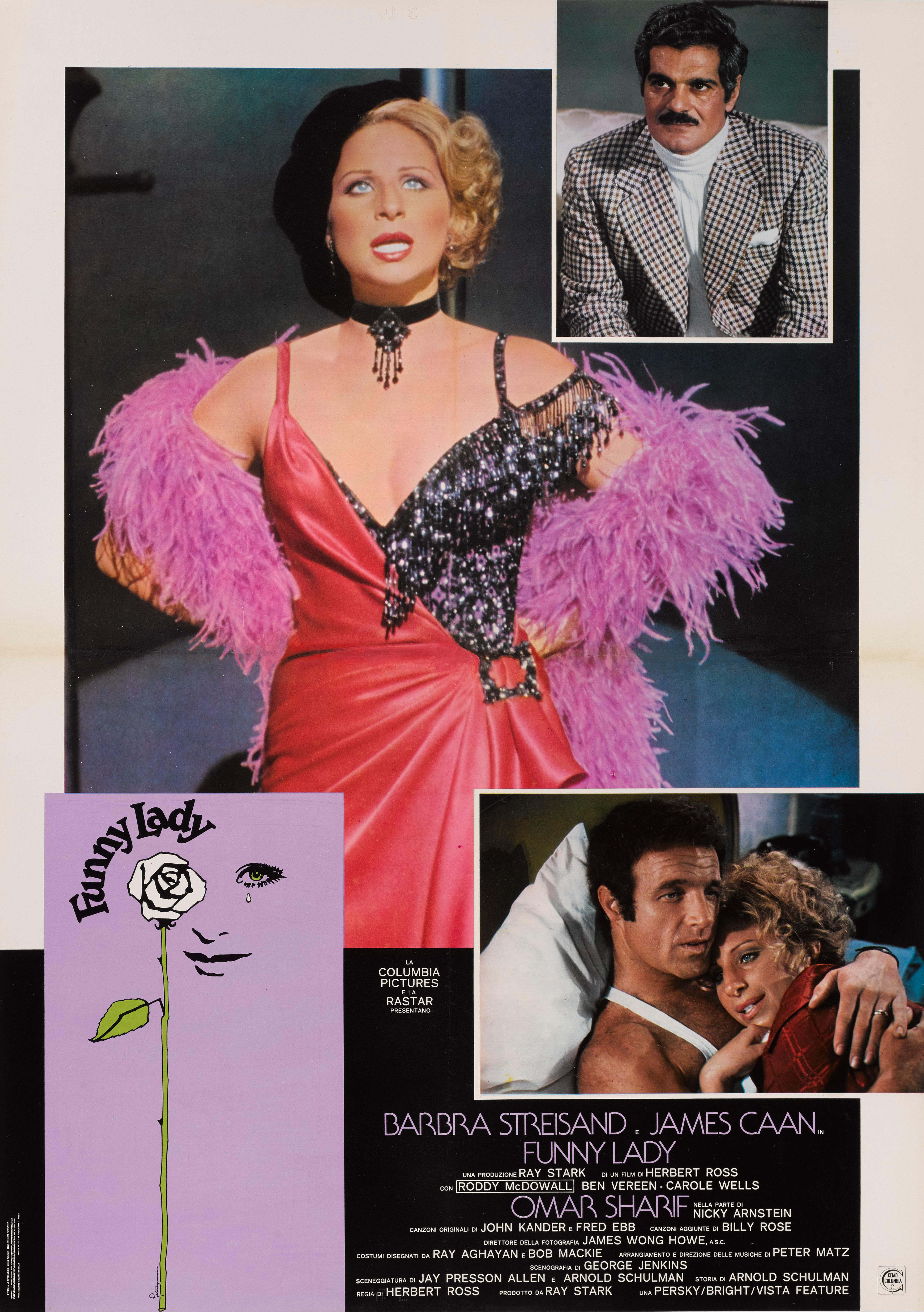 Original Italian film poster for the 1975 comedy starring Barbra Streisand, James Caan, Omar Sharif.
The film was directed by Herbert Ross.
This poster is conservation linen backed and it would be shipped rolled in a strong tube.
           