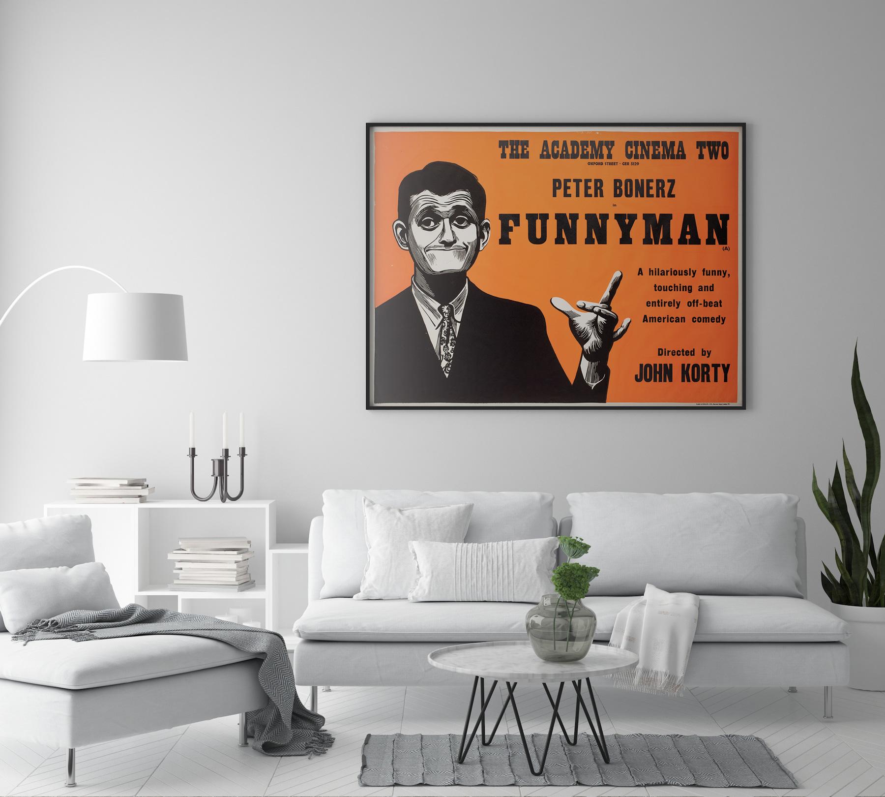 Locandina originale del cinema Academy con il fantastico design di Peter Strausfeld. 

Strausfeld, nato a Colonia, è arrivato in Inghilterra nel 1938. Mentre era internato sull'Isola di Man durante la Seconda Guerra Mondiale, sviluppò una stretta