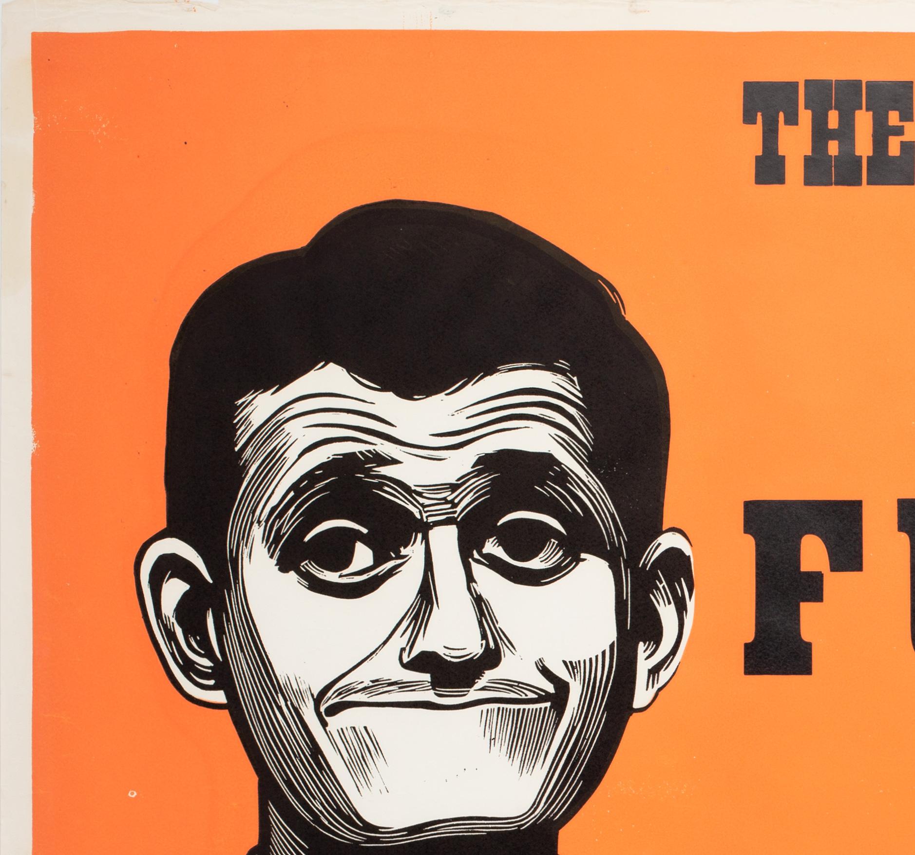 British Funnyman 1968 Academy Cinema UK Quad Film Poster, Strausfeld For Sale