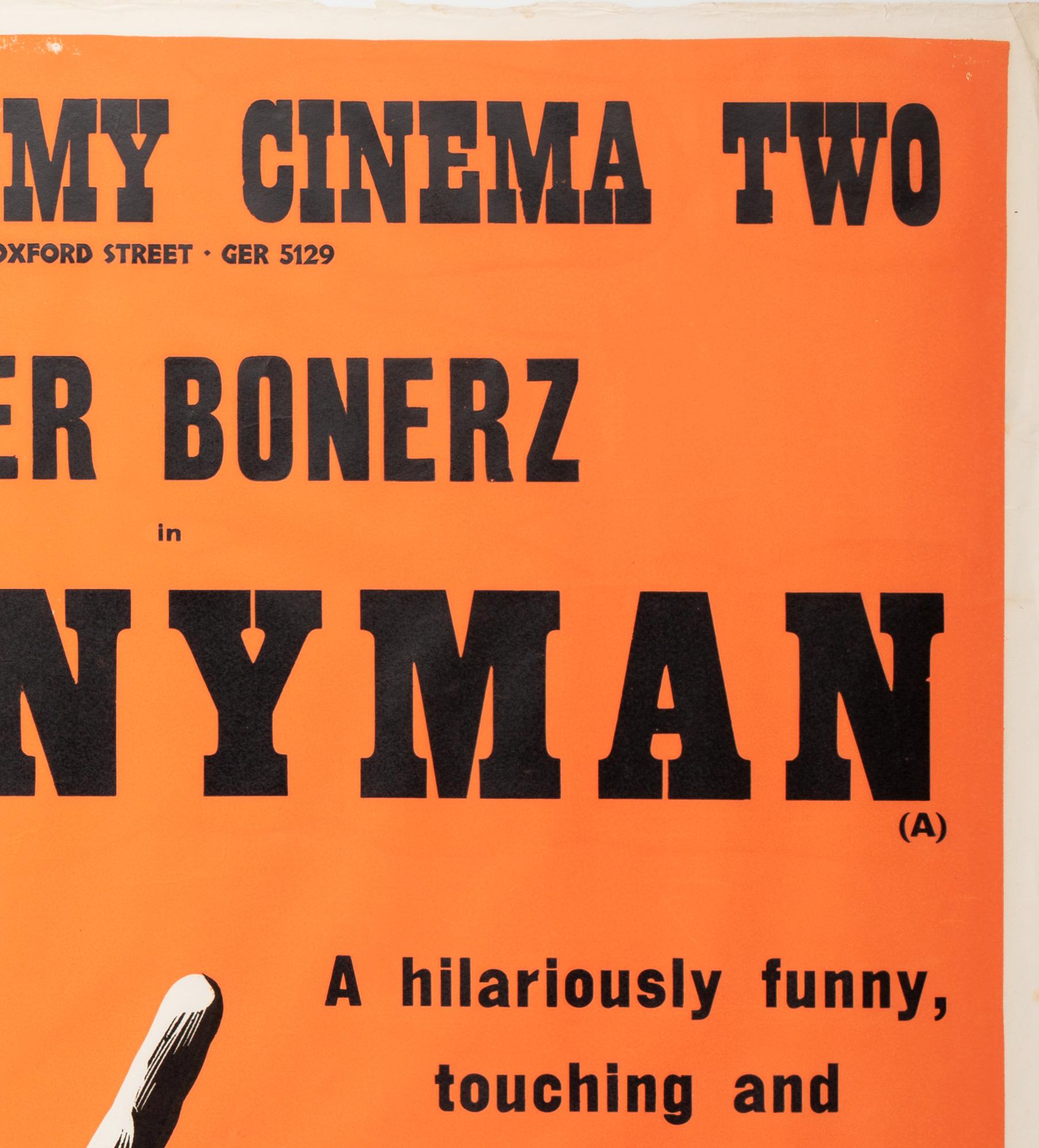 XX secolo Funnyman 1968 Academy Cinema UK Quad Film Poster, Strausfeld in vendita