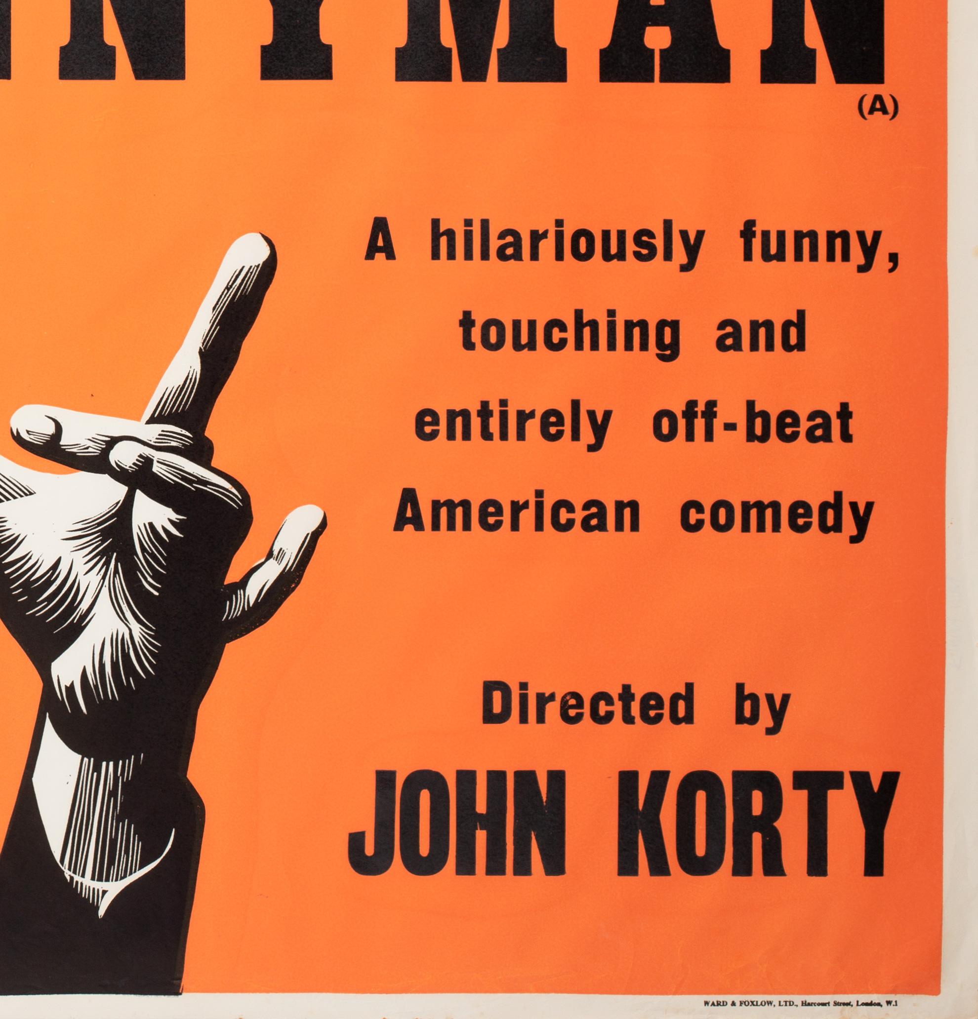 Carta Funnyman 1968 Academy Cinema UK Quad Film Poster, Strausfeld in vendita