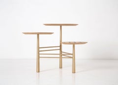 Funquetry Pebble Table with traditional Middle Eastern marquetry patterns