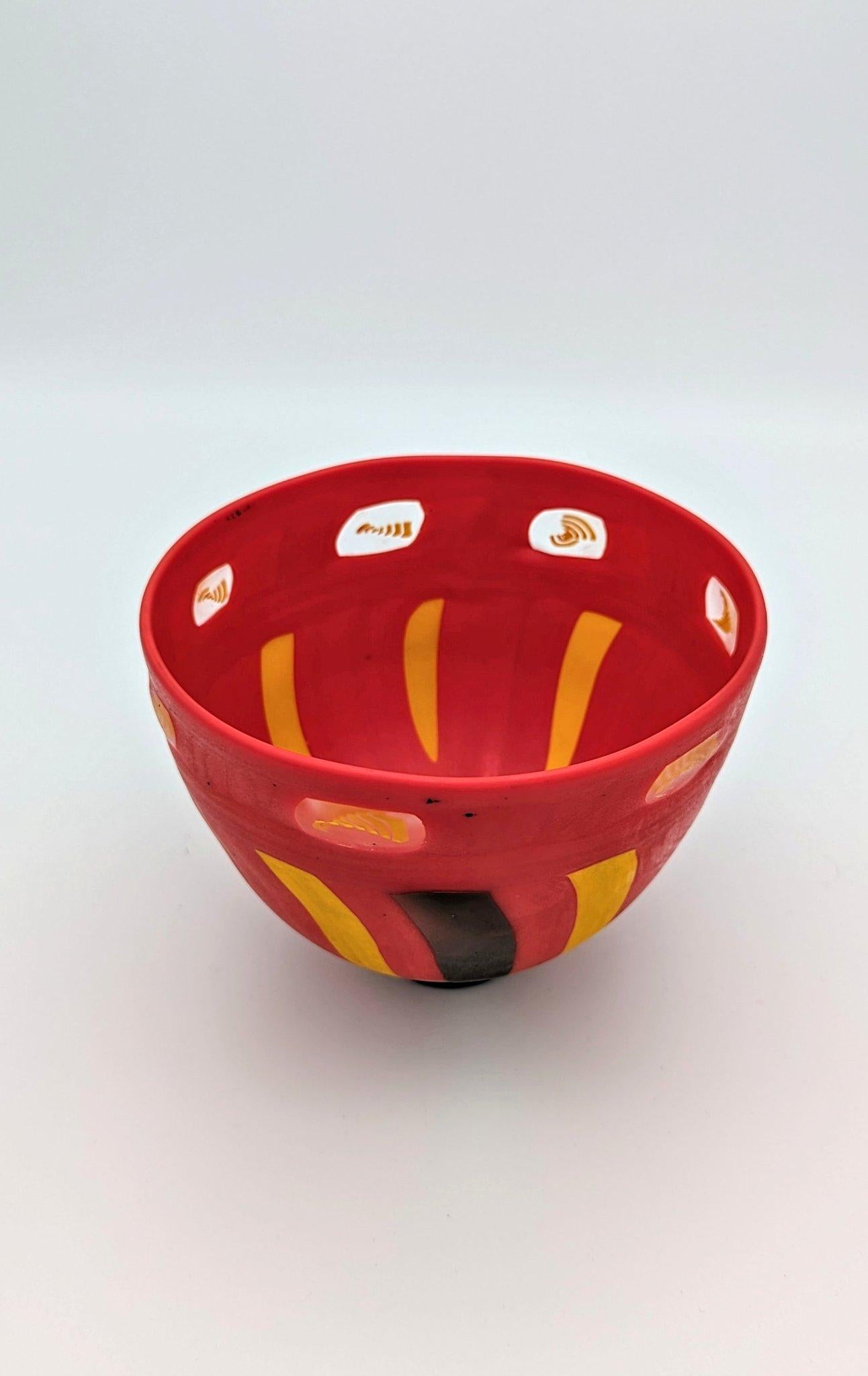 Hand-Crafted Funtime's cup by Tsuchida Yasuhiko, Murano, 1999 For Sale