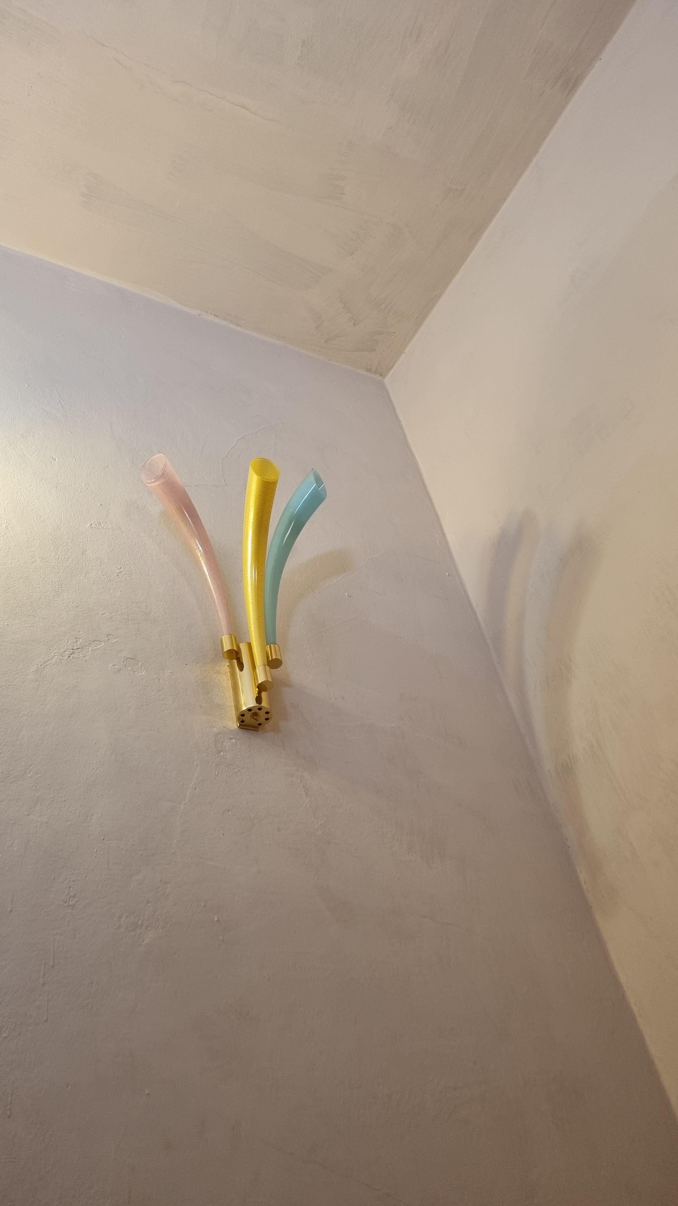 Mid-Century moderno Fuochi Artificiali wall lamp  by Angelo Barovier for Barovier & Toso  1986 in vendita