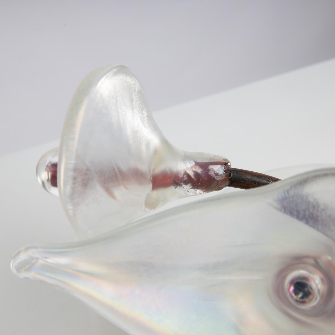 XXIe siècle et contemporain Sculpture/vase en verre soufflé Fuochi Iridati, Giorgio Vigna, Venini Murano en vente