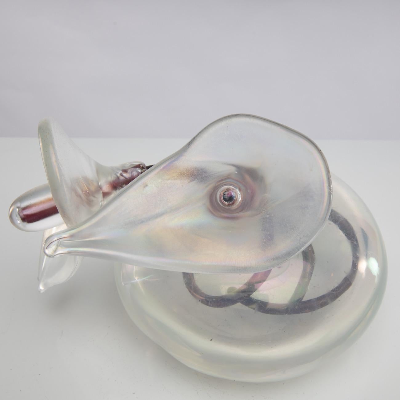 Fuochi Iridati, Blown Glass Sculpture/Vase, Giorgio Vigna, Venini Murano  For Sale 1
