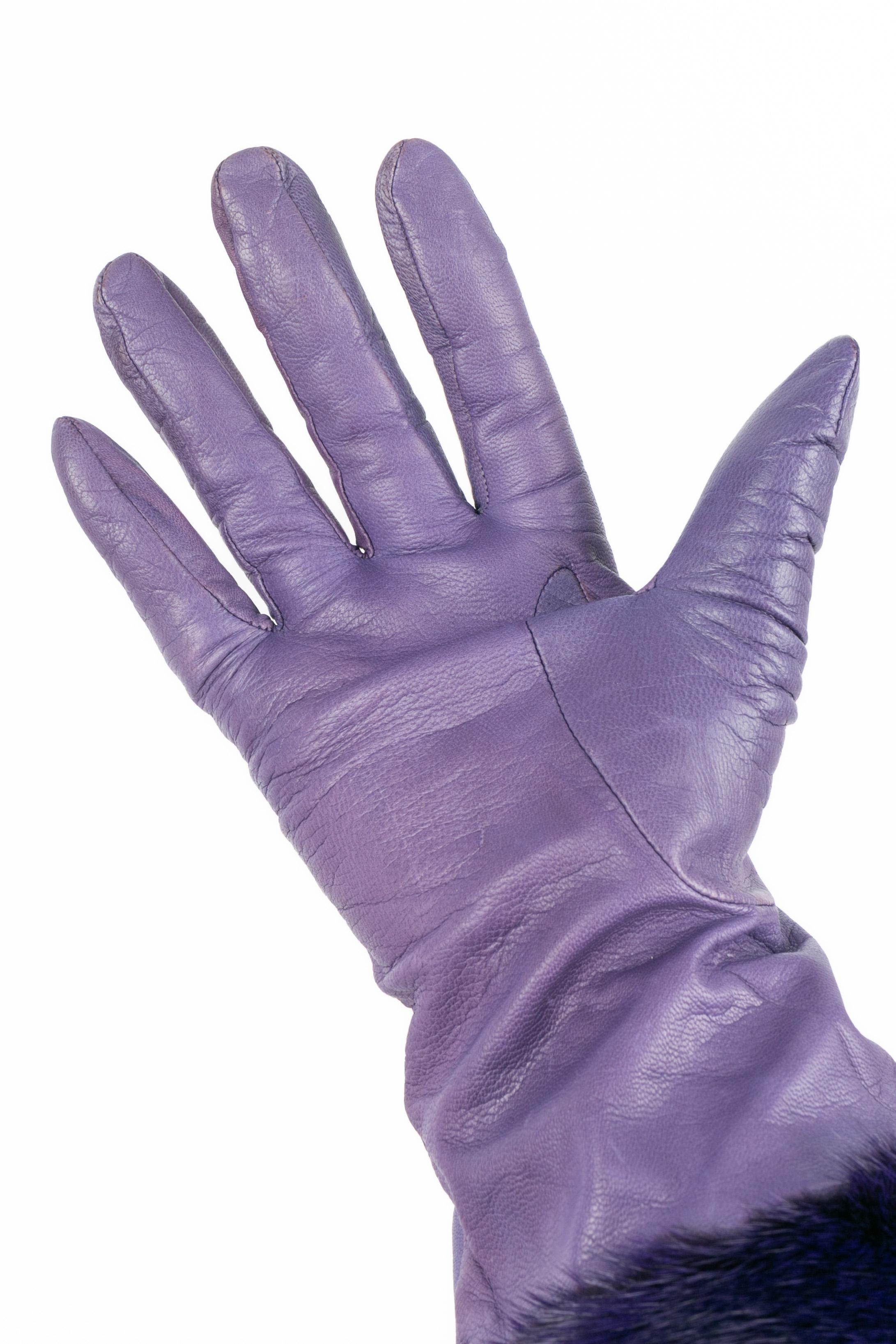 Pelz- und Lederhandschuhe Damen im Angebot