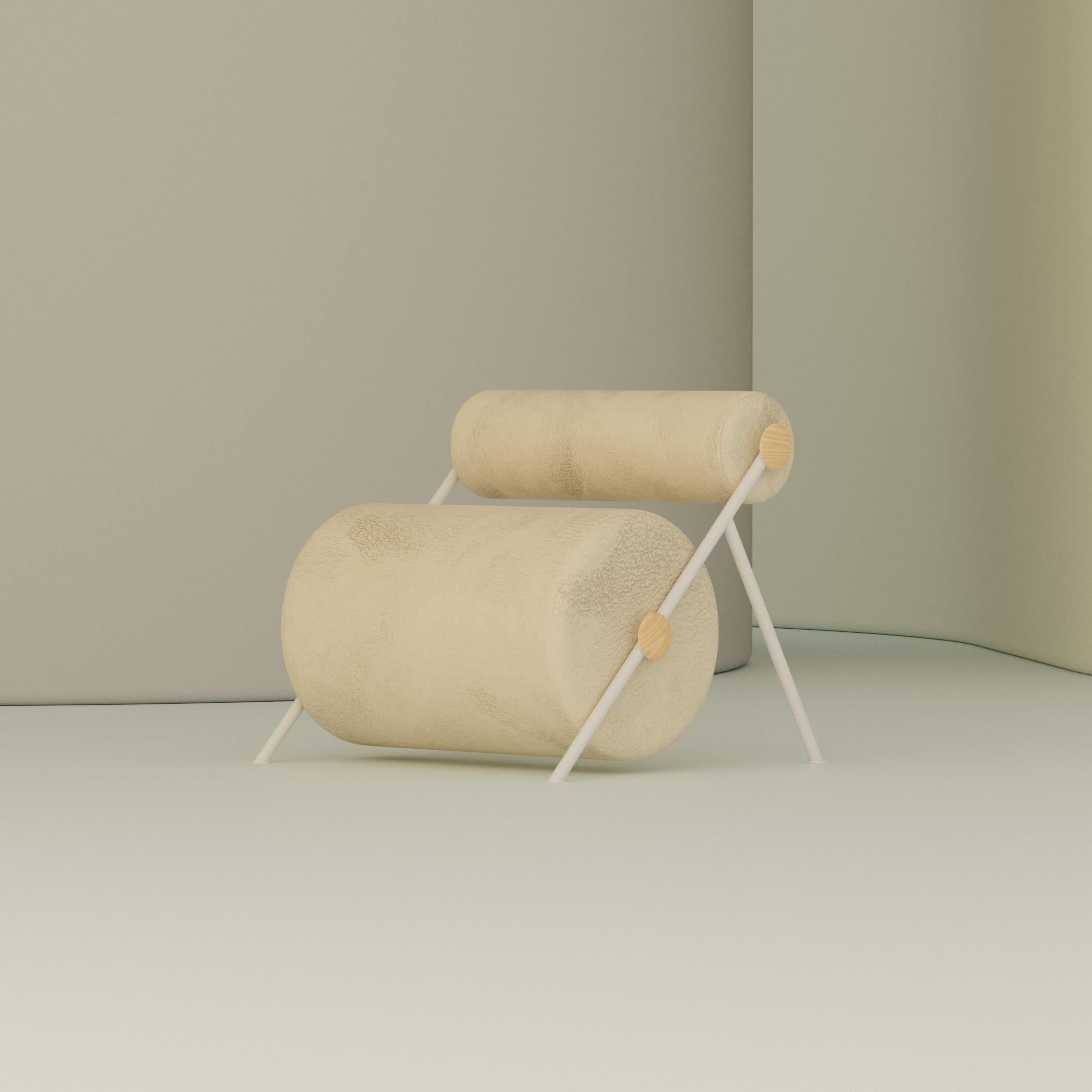 Fur Armchair in Brazilian Contemporary Style For Sale 3