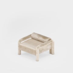 Fauteuil, chaise longue, revêtement en fourrure, design moderne