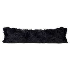 Fur Body Pillow, Black, Real Toscana Sheep Fur