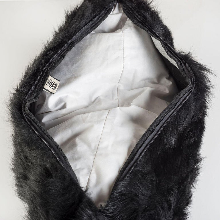 Fur Body Pillow, Truffle, Real Toscana Sheep Fur For Sale at 1stDibs