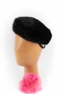 Fur pillbox hat