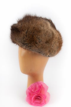 Fur pillbox hat